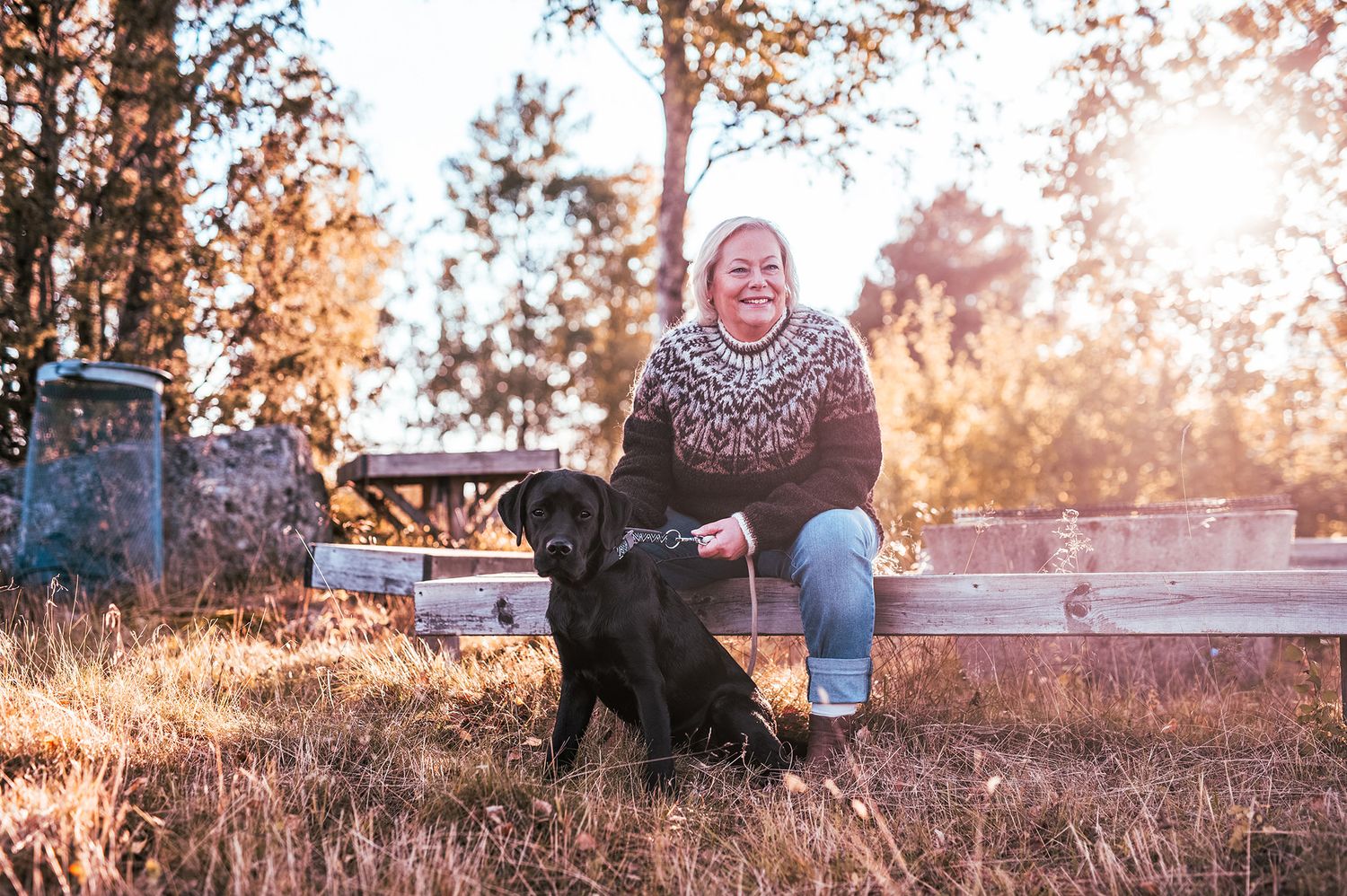 Matte och henns hund