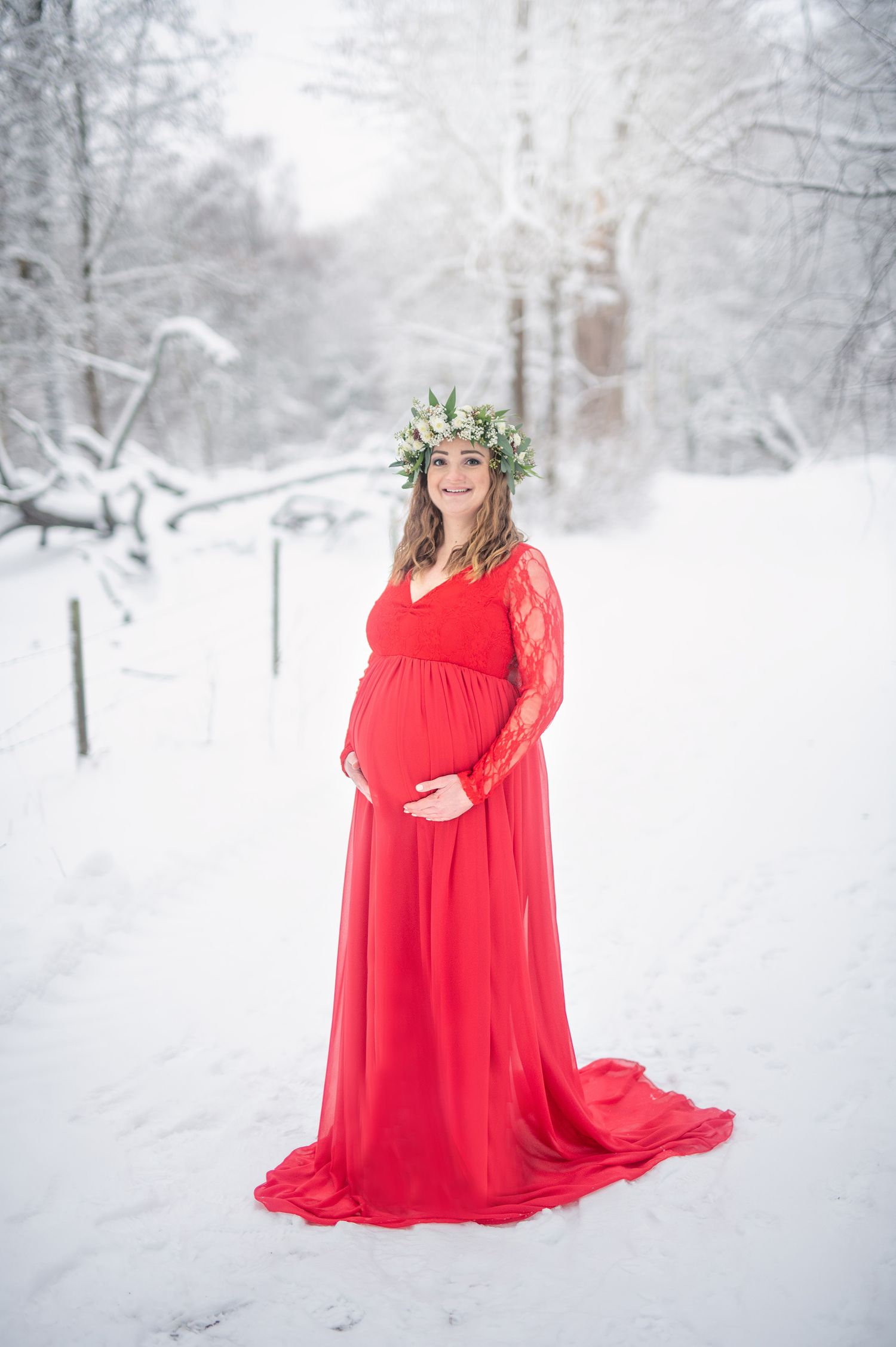 gravidfotografering vinter
