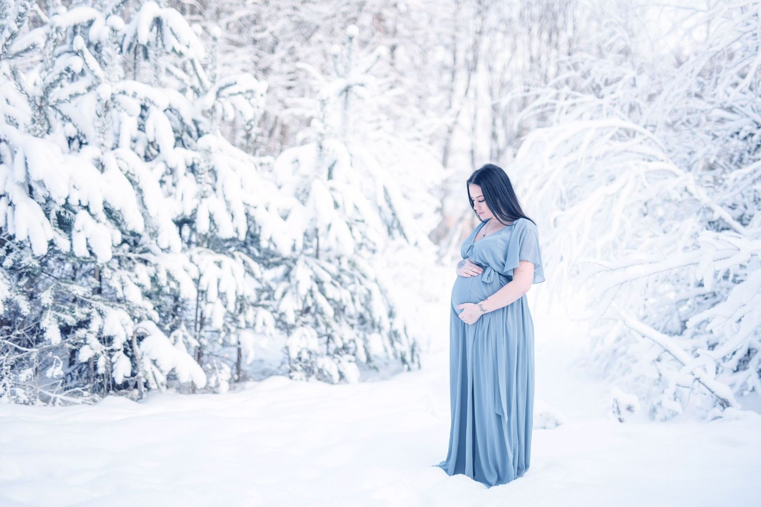 Gravidfotografering vinter