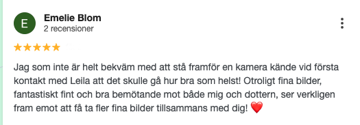 Fina ord om leilaalmqvist foton