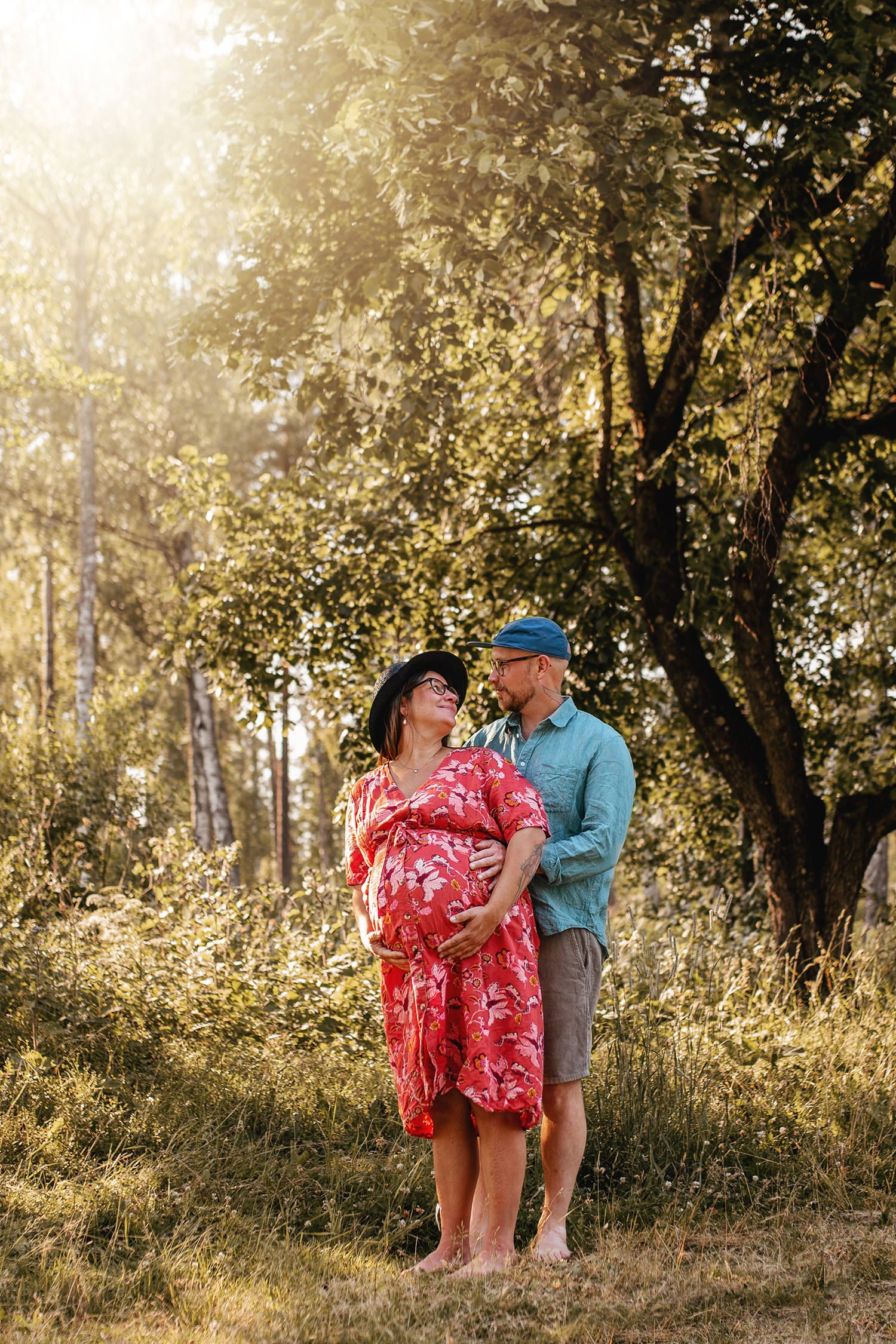 Parfotografering plus gravid