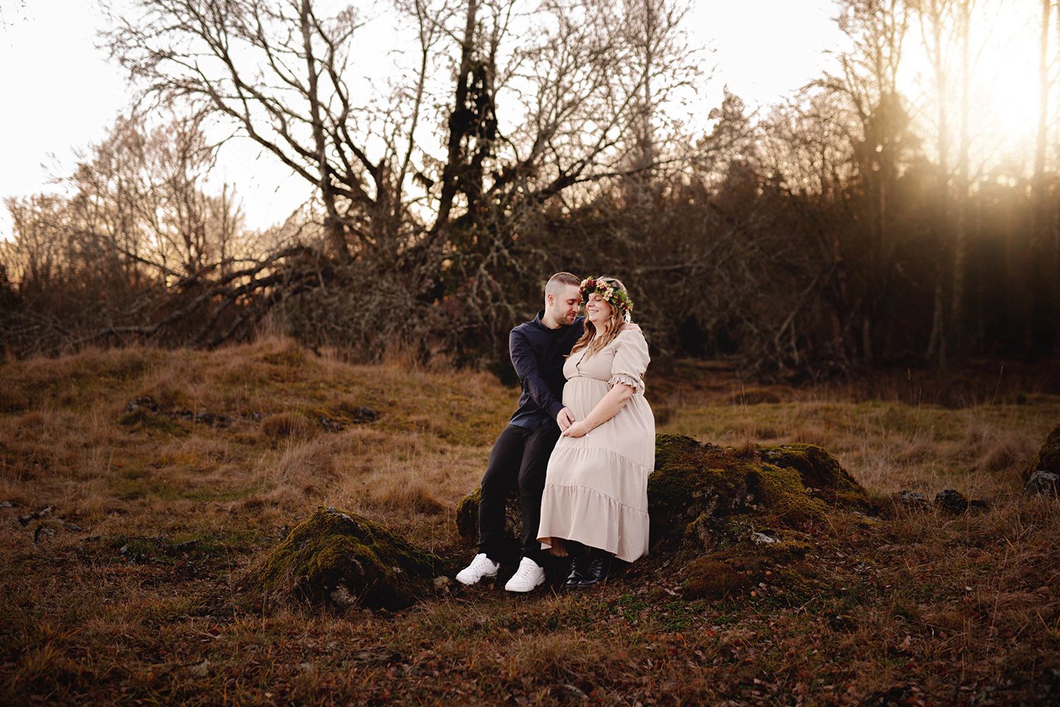 Gravidfotografering höst i Sala