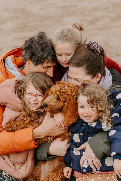 Familienfotos am Hamburgs Elbstrand