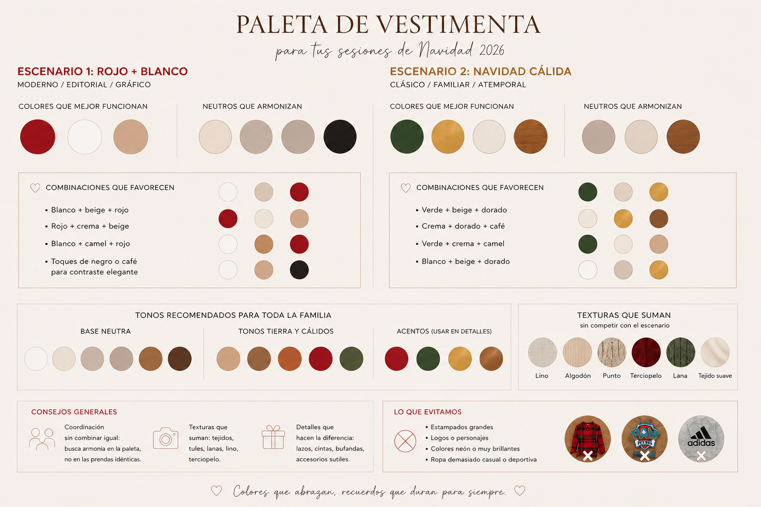 PALETA DE COLORES NAVIDAD 2026