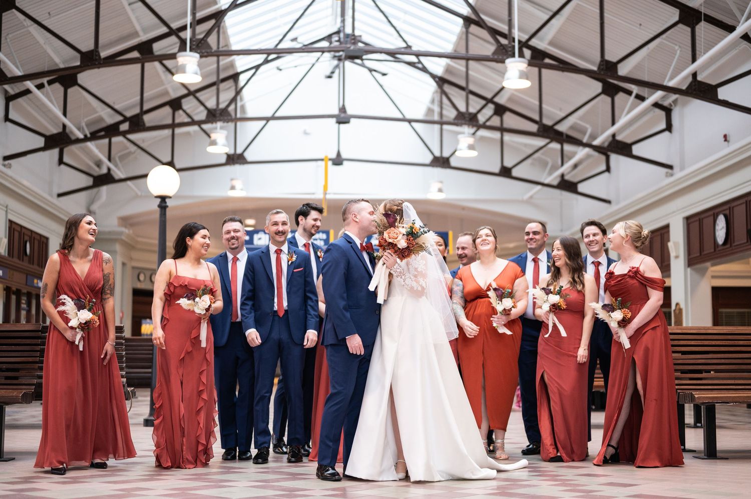 wedding party editorial style