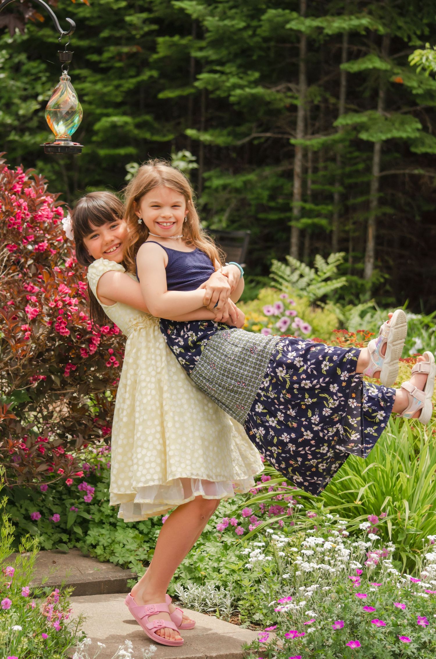 little girls playing