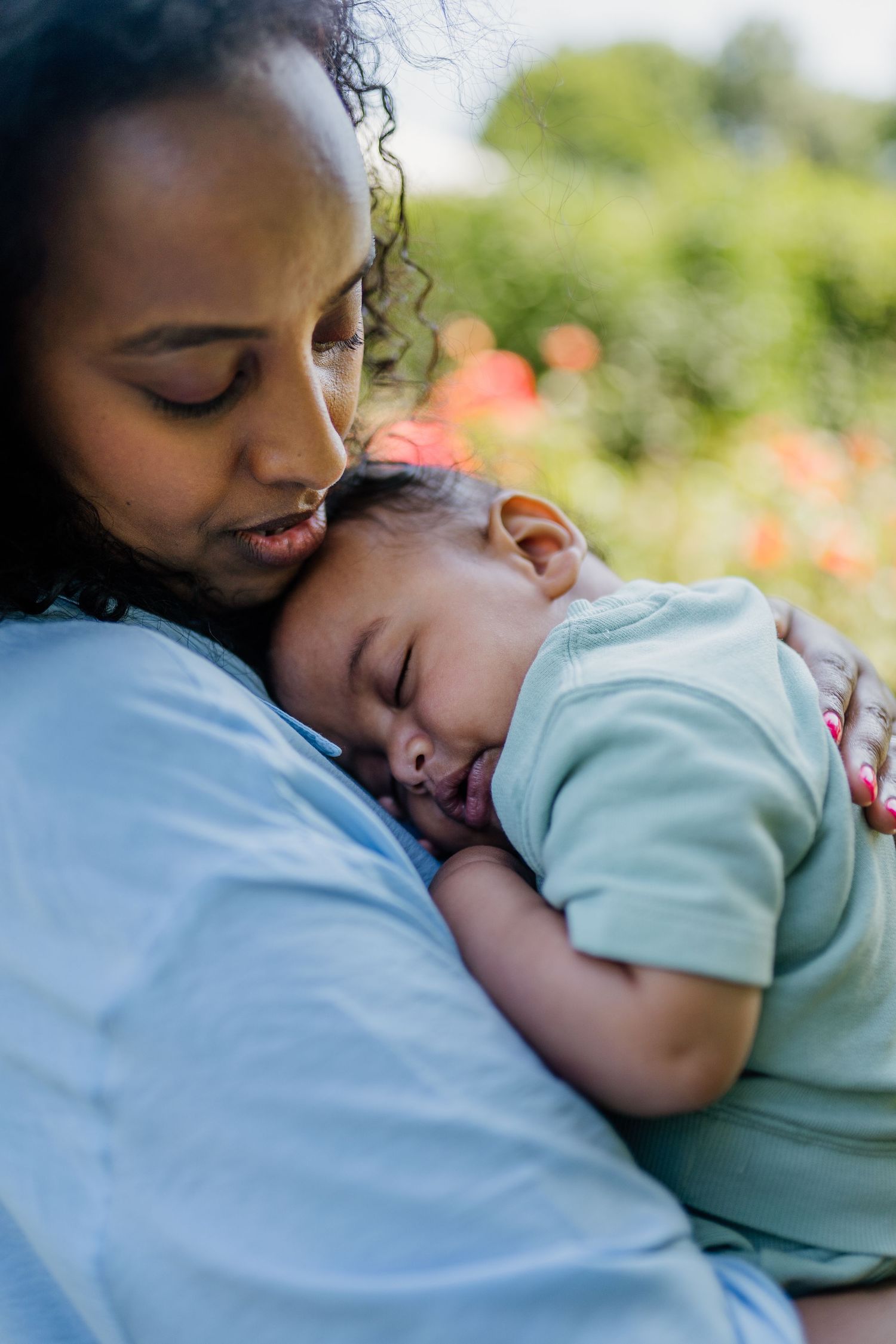 Peaceful napping moment captured in soft afternoon light.