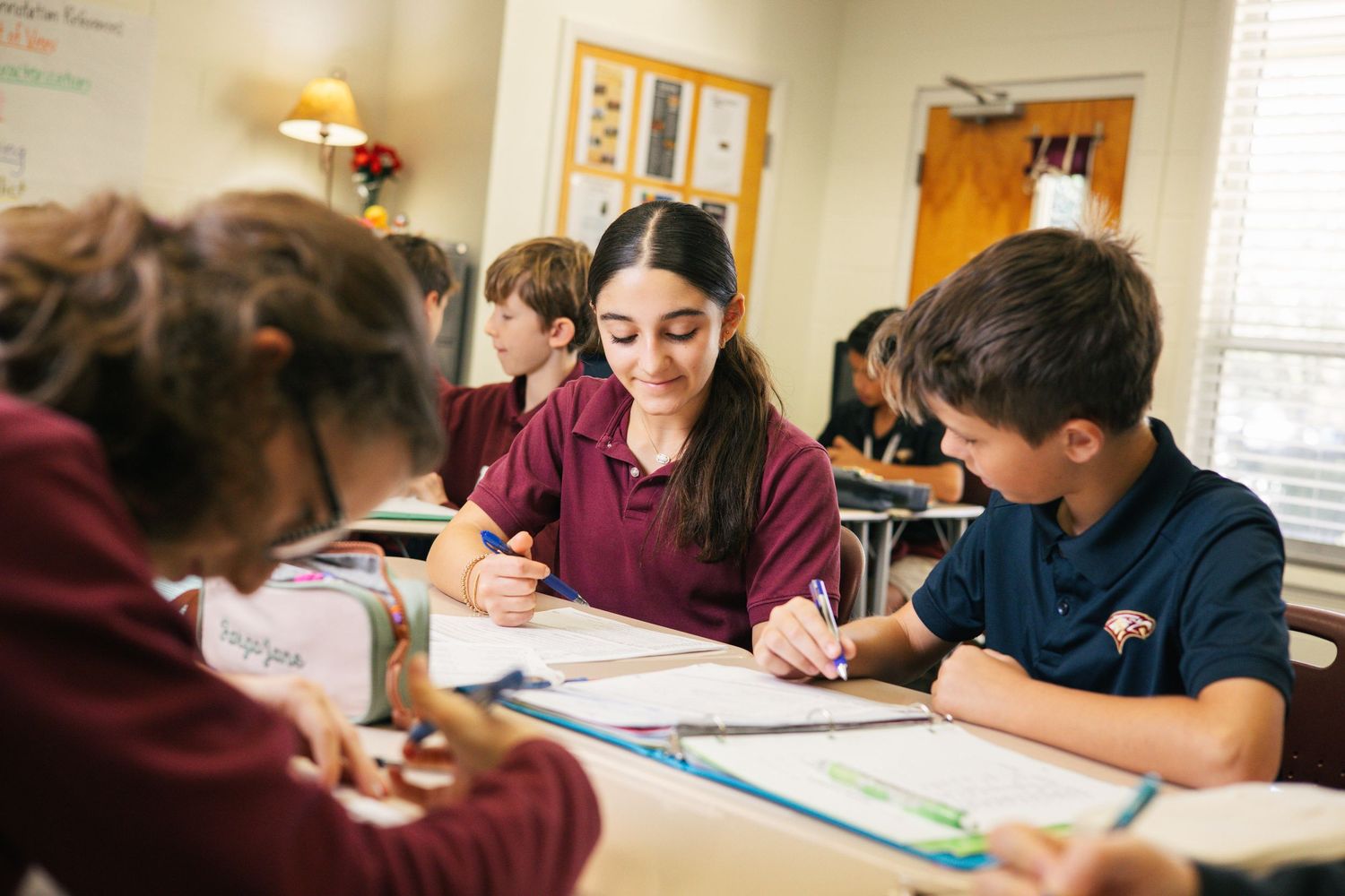 Classroom with students at desks
