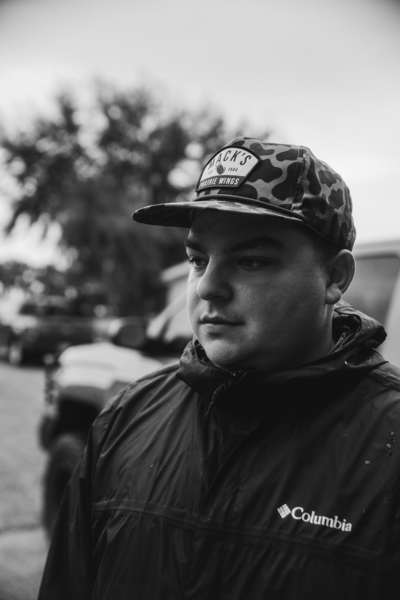 Man in camo hat