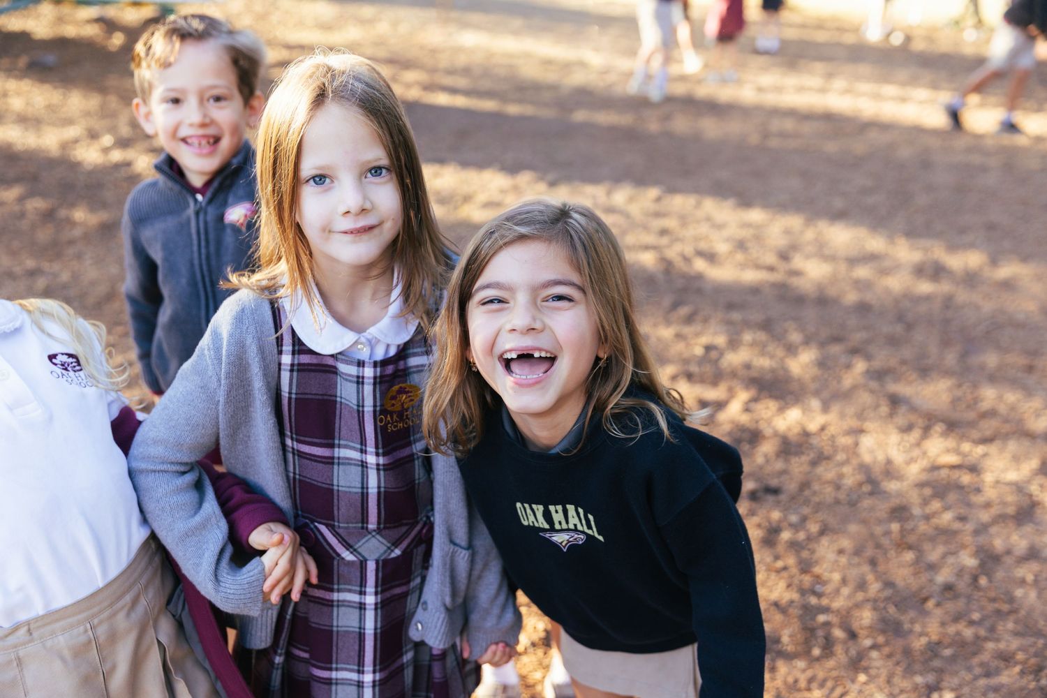 Children laughing on a playground