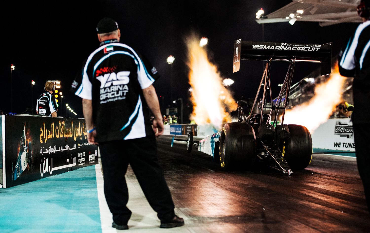 Yas Marina Drag Racing in Dubai.  Marina Circuit.  car photography in ontario