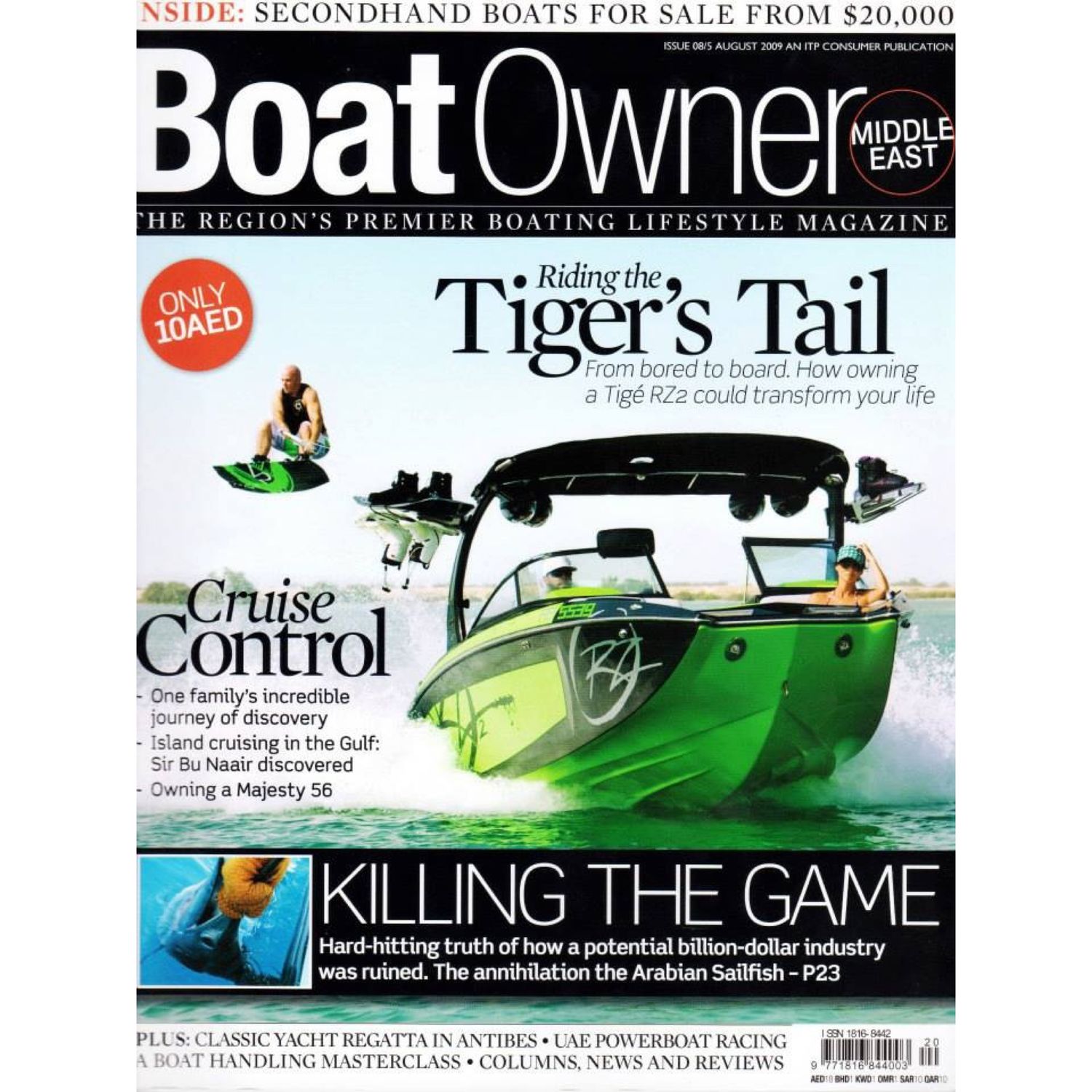 Boat Owner magazine covers displaying green speedboats and articles about marine recreation. Editorial Photographer in Ontario, Canada