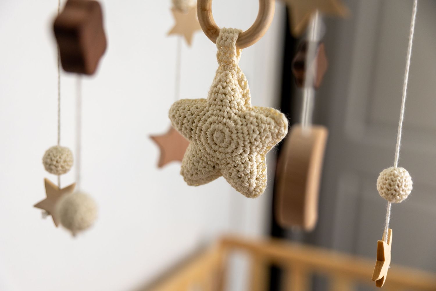 Homemade newborn mobile
