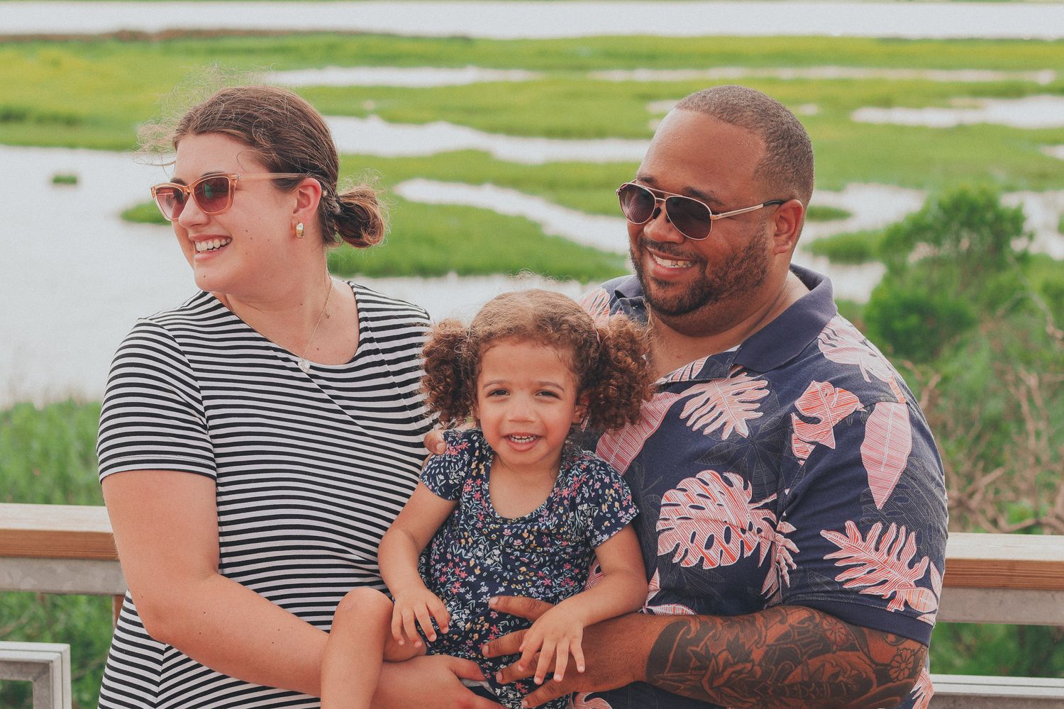 Candid family portrait.