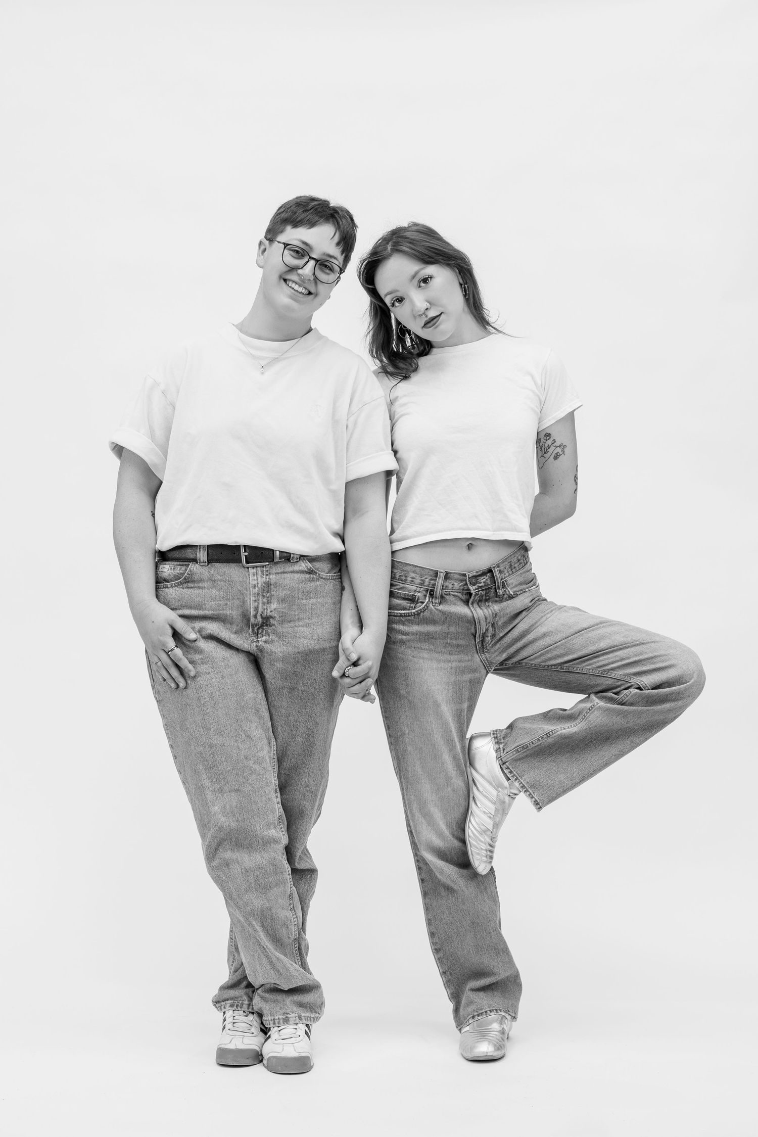 Black and white timeless couples portraits.