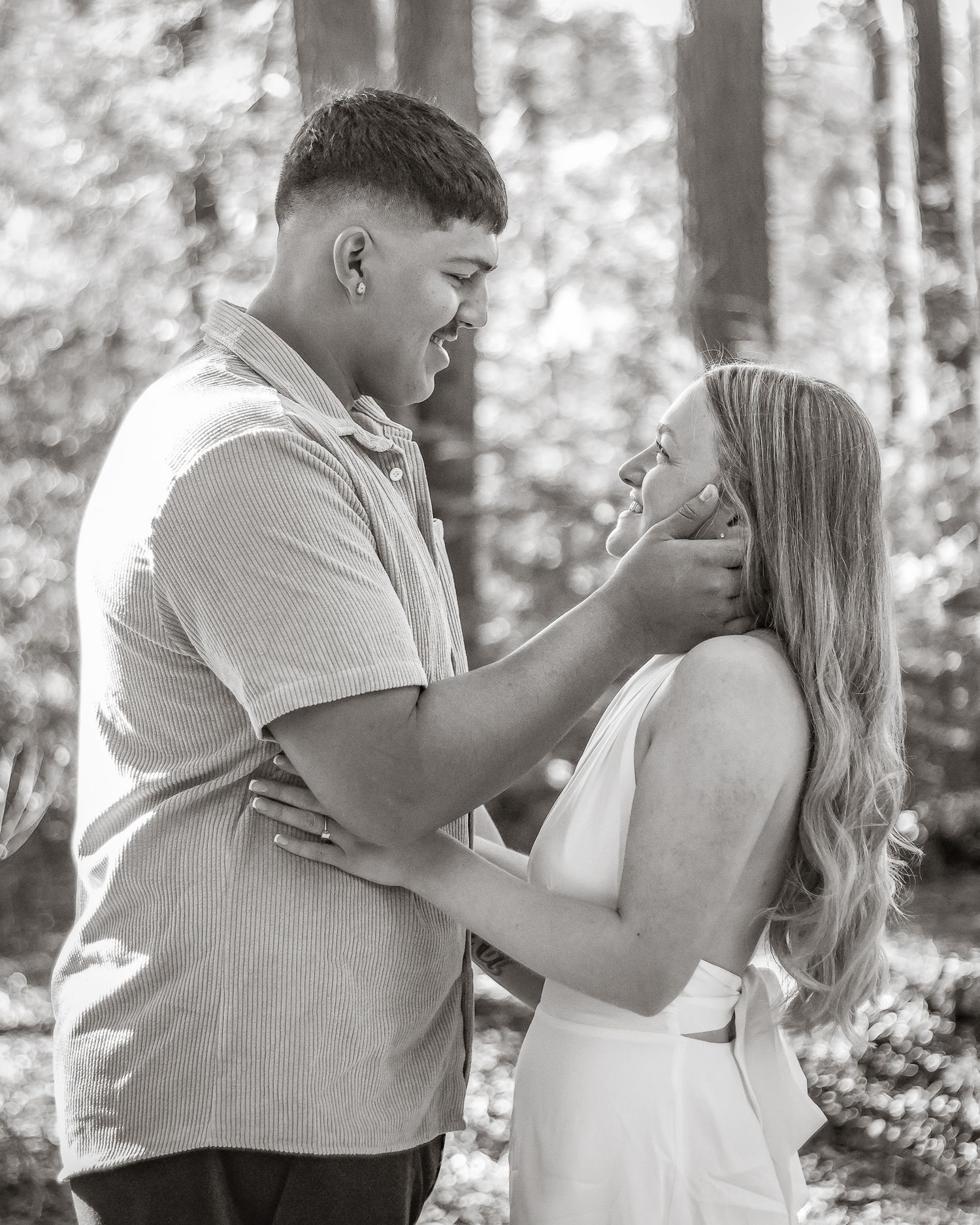 Romantic couples portrait.