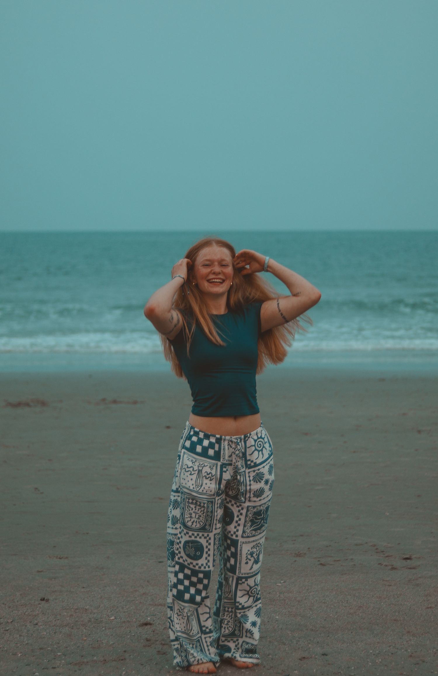 Relaxed portrait of client smiling.