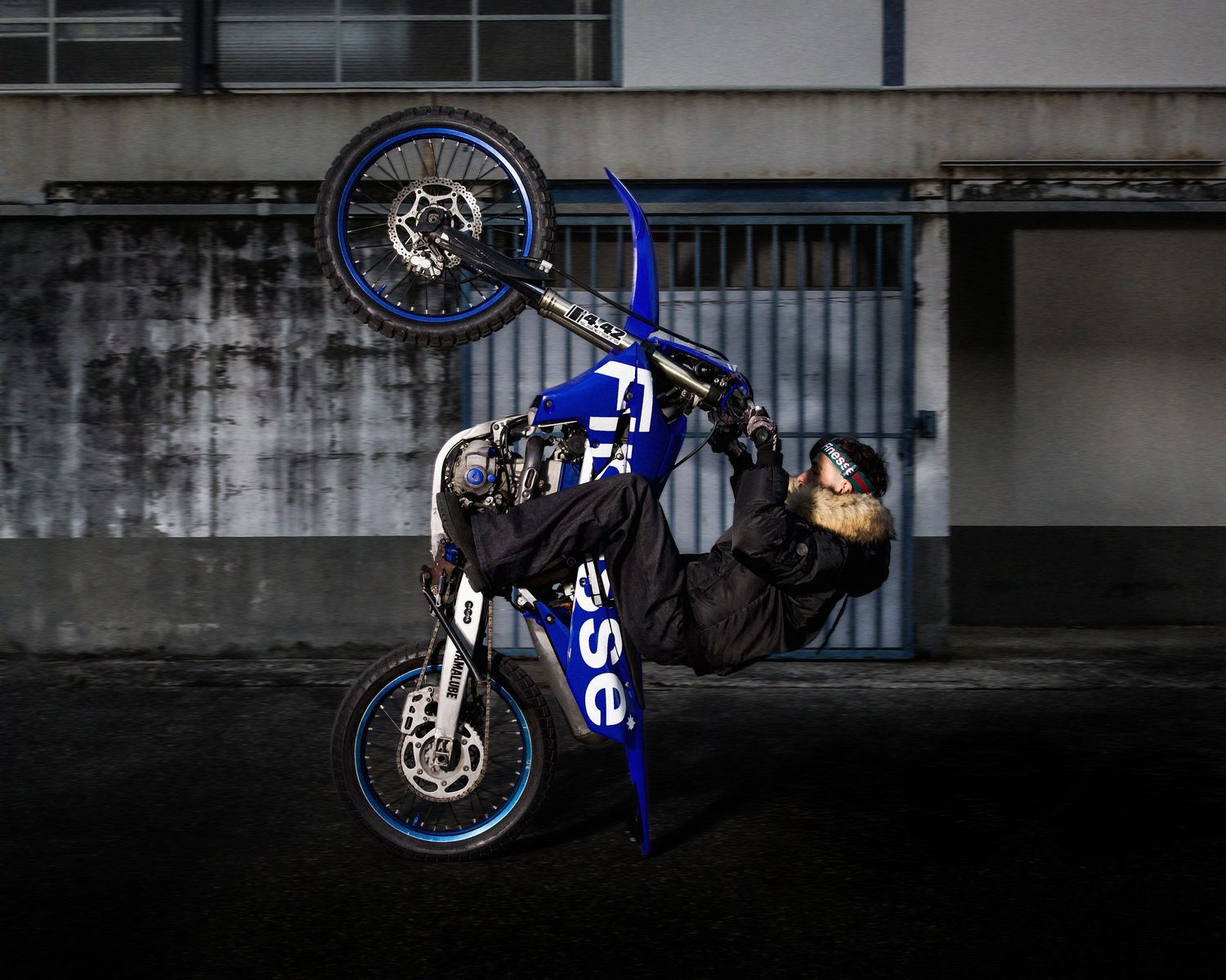 Fashion Shooting lookbook for the brand Finesse from Lyon in France by Mathis Dieudonné with a cross-bike collab