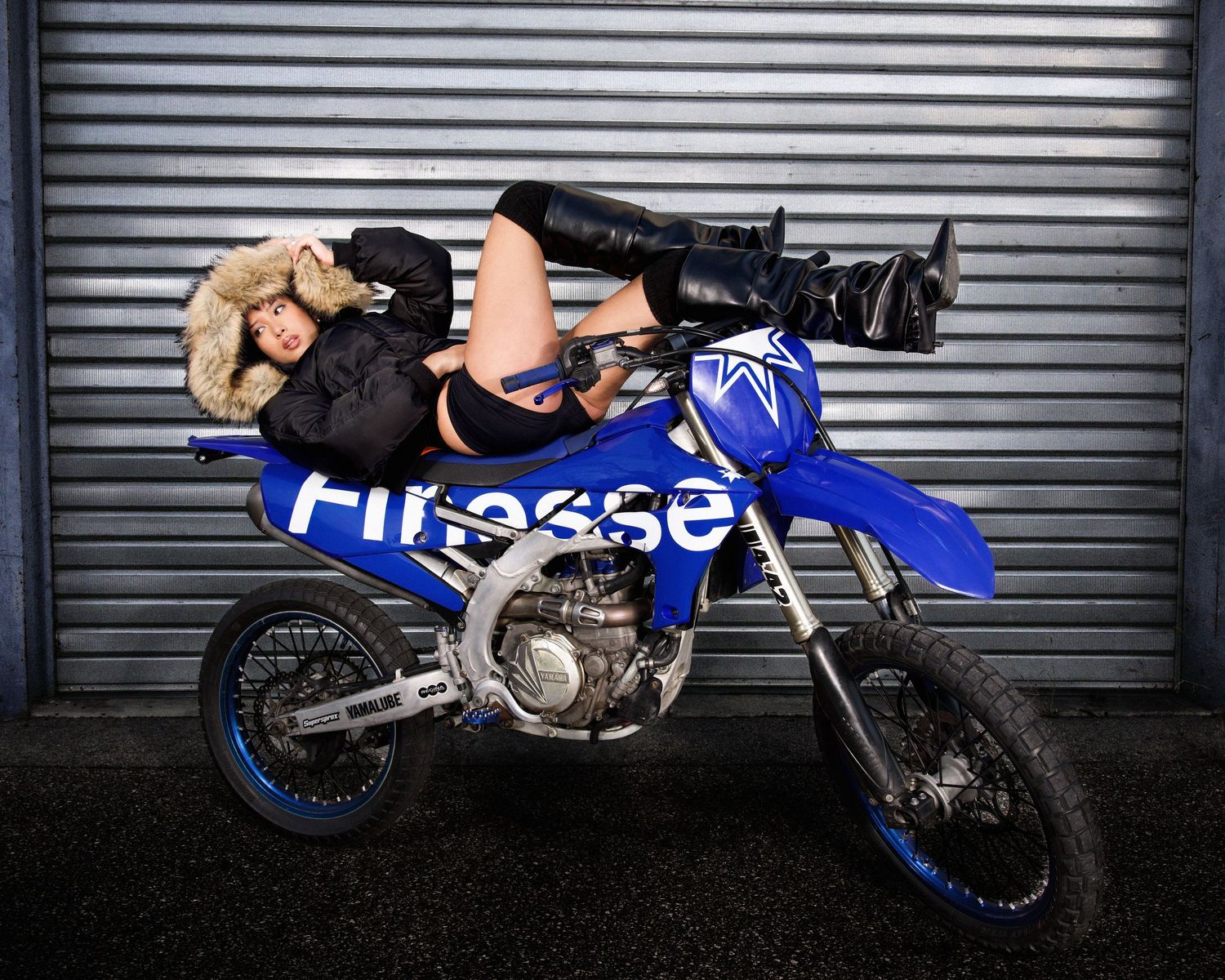 Fashion Shooting lookbook for the brand Finesse from Lyon in France by Mathis Dieudonné with a cross-bike collab
