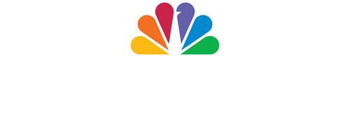 Colorful NBC peacock logo featuring red, blue, yellow and green feather segments against white background.