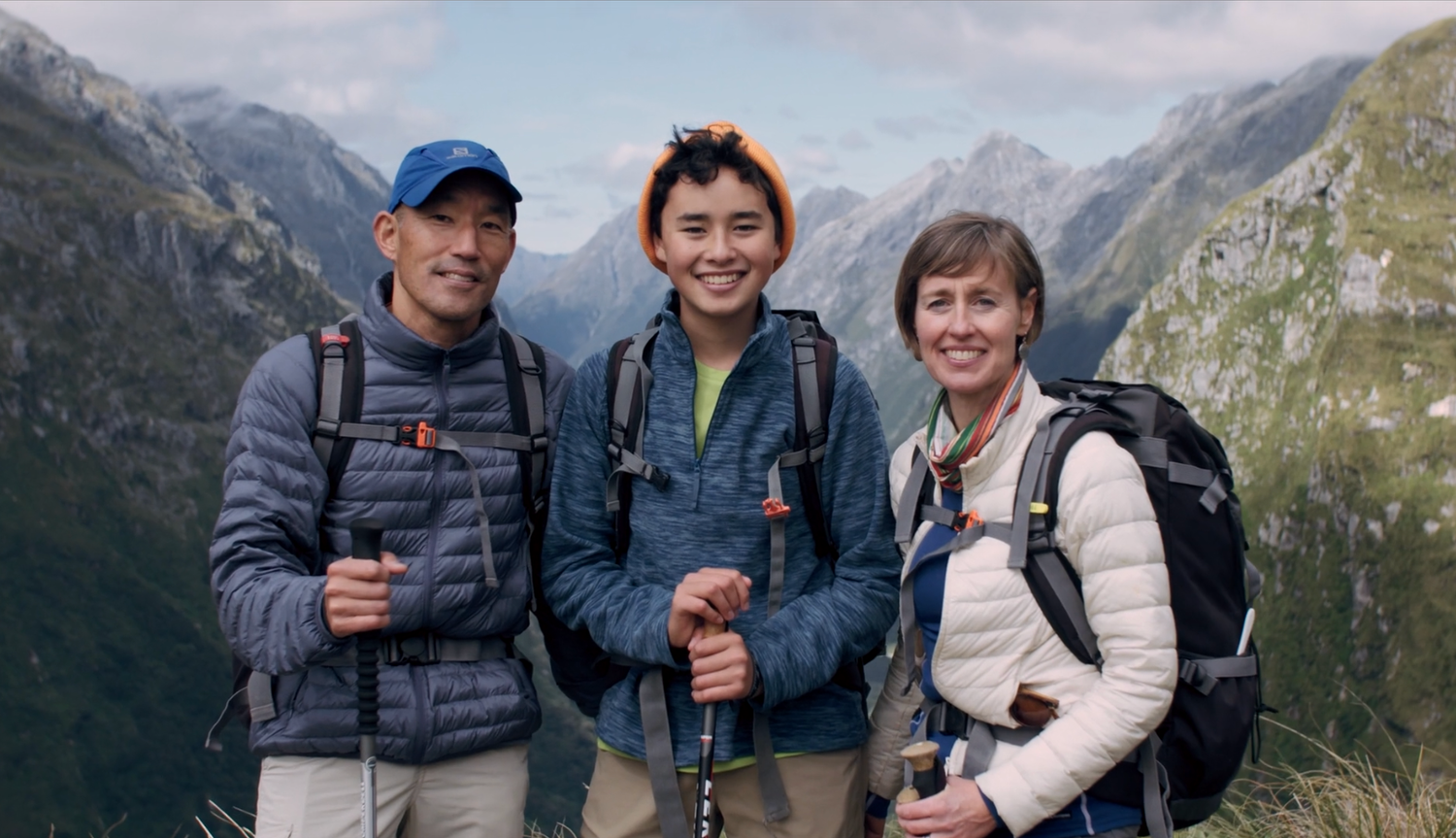 Ultimate Hike video follows a variety of different characters as they walk the famous Milford Track in Fiordland for a brand film.