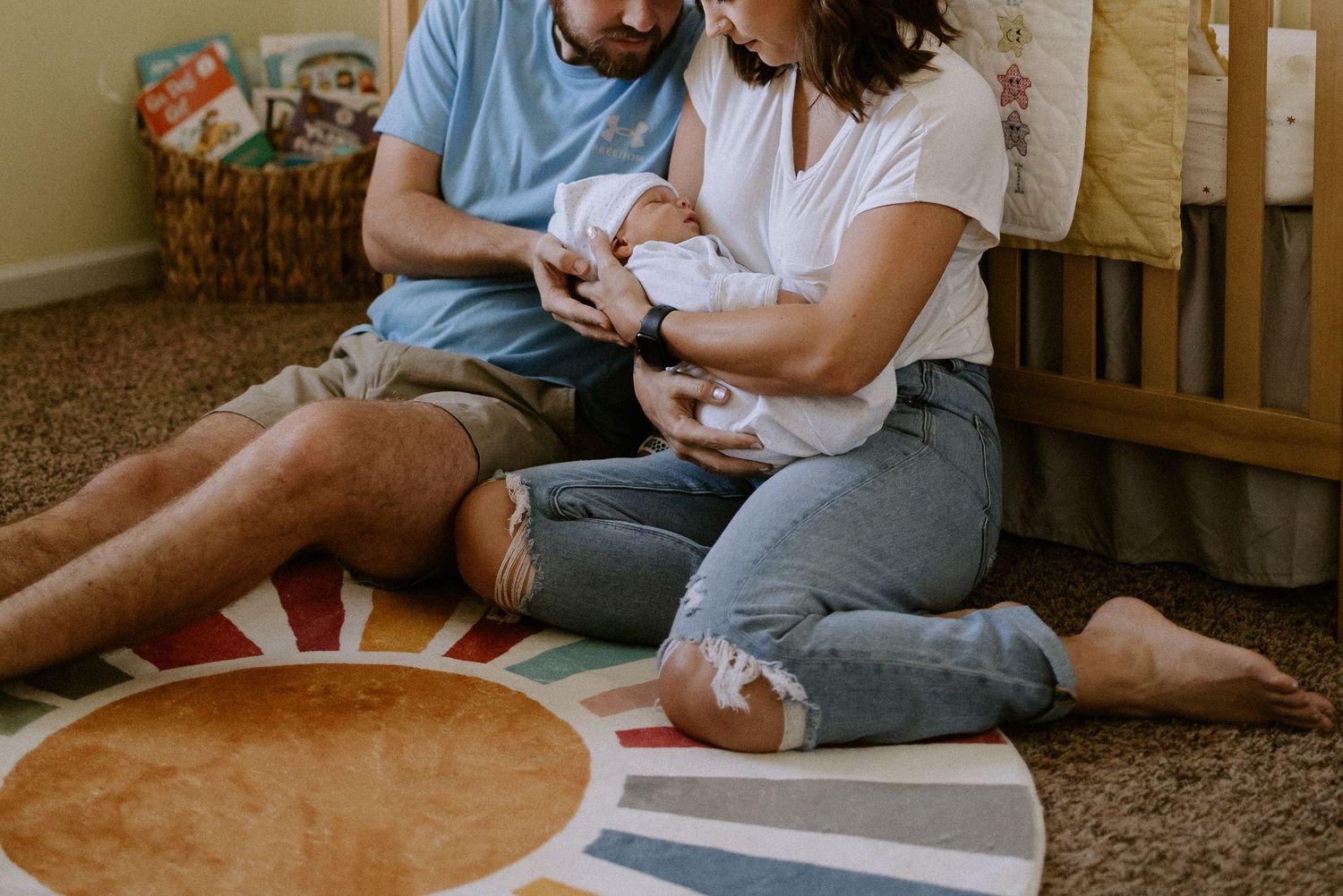 Candid moment between couple in Auburn, Alabama captured with an emotional, documentary style