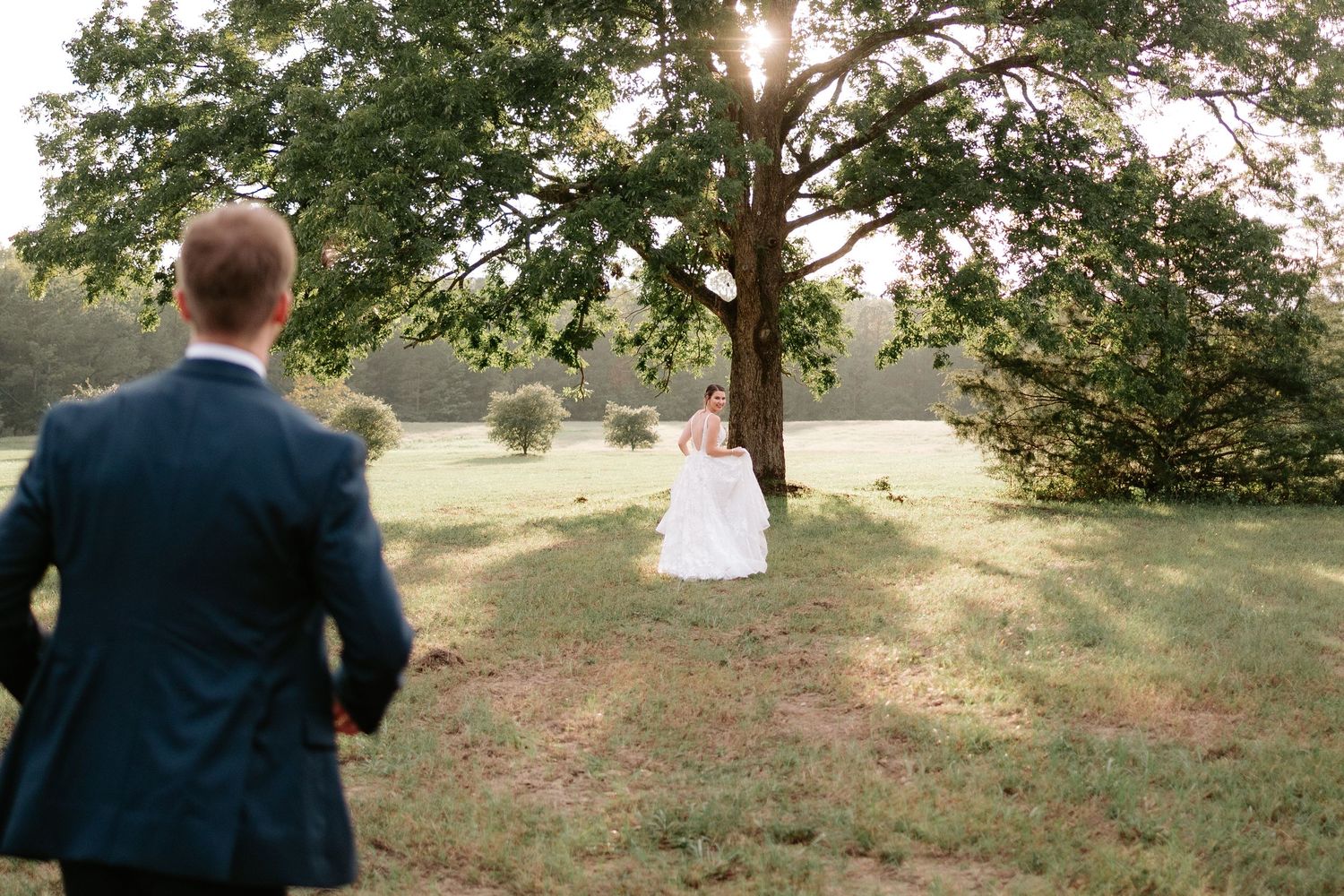 Candid moment between couple in Auburn, Alabama captured with an emotional, documentary style