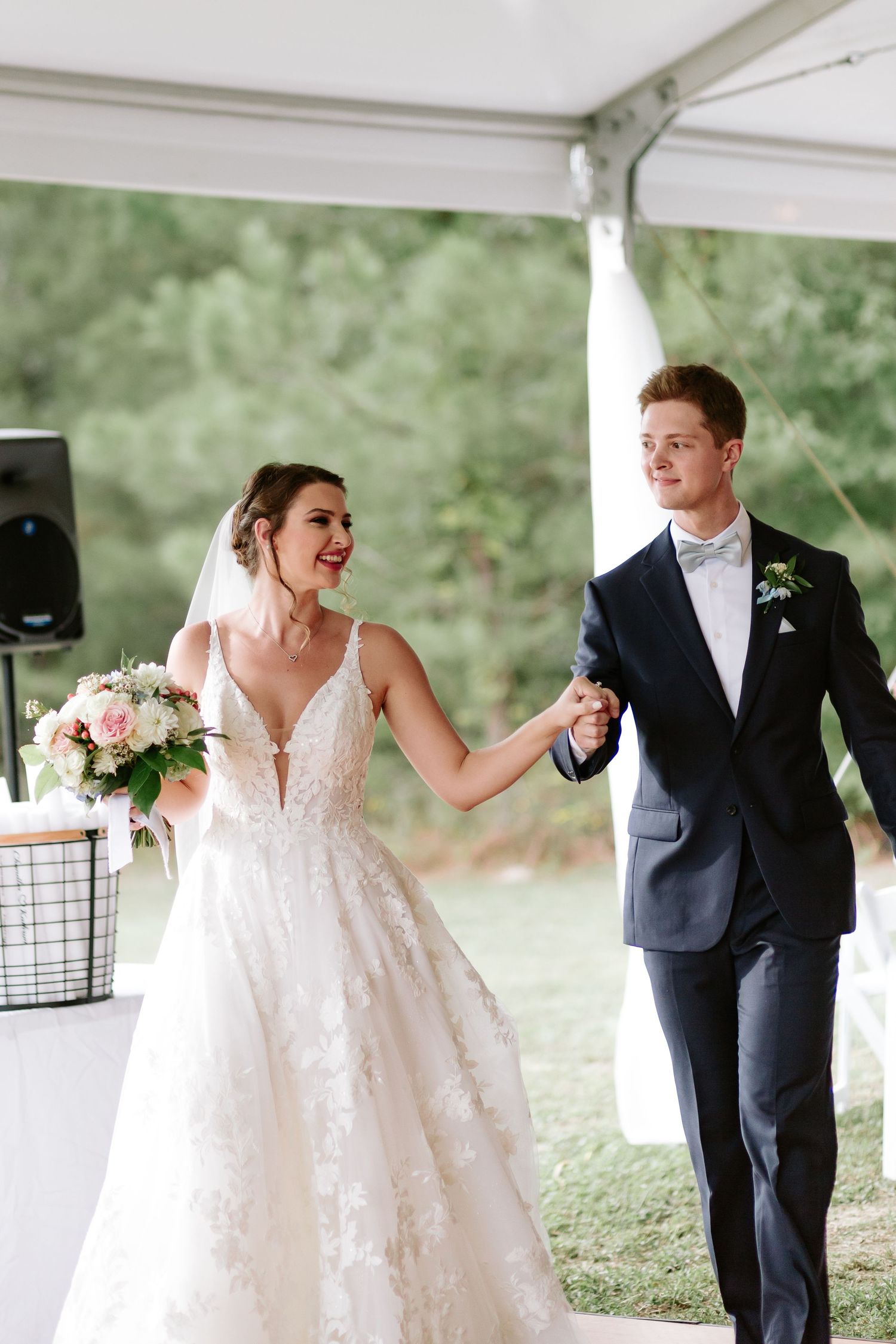 Wedding ceremony moment in Auburn, Alabama capturing emotional vows with natural, candid photography