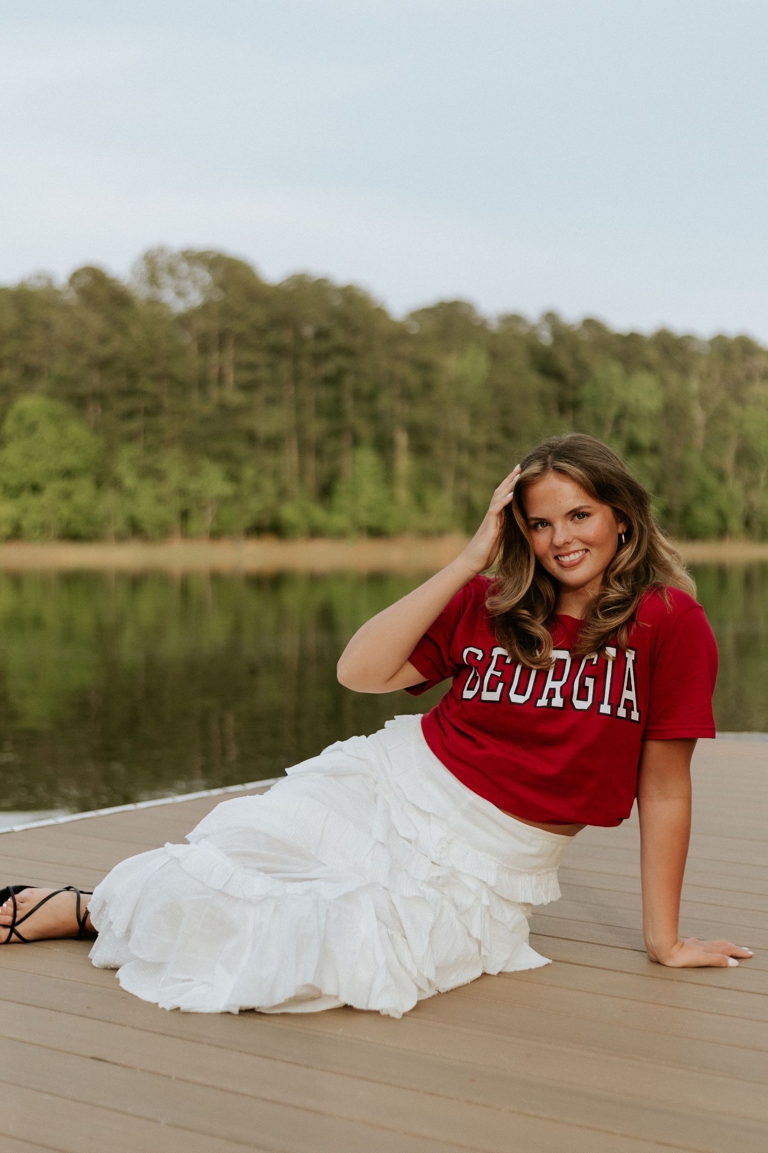 Graduate portrait near Atlanta, Georgia, featuring natural light and a timeless, candid style