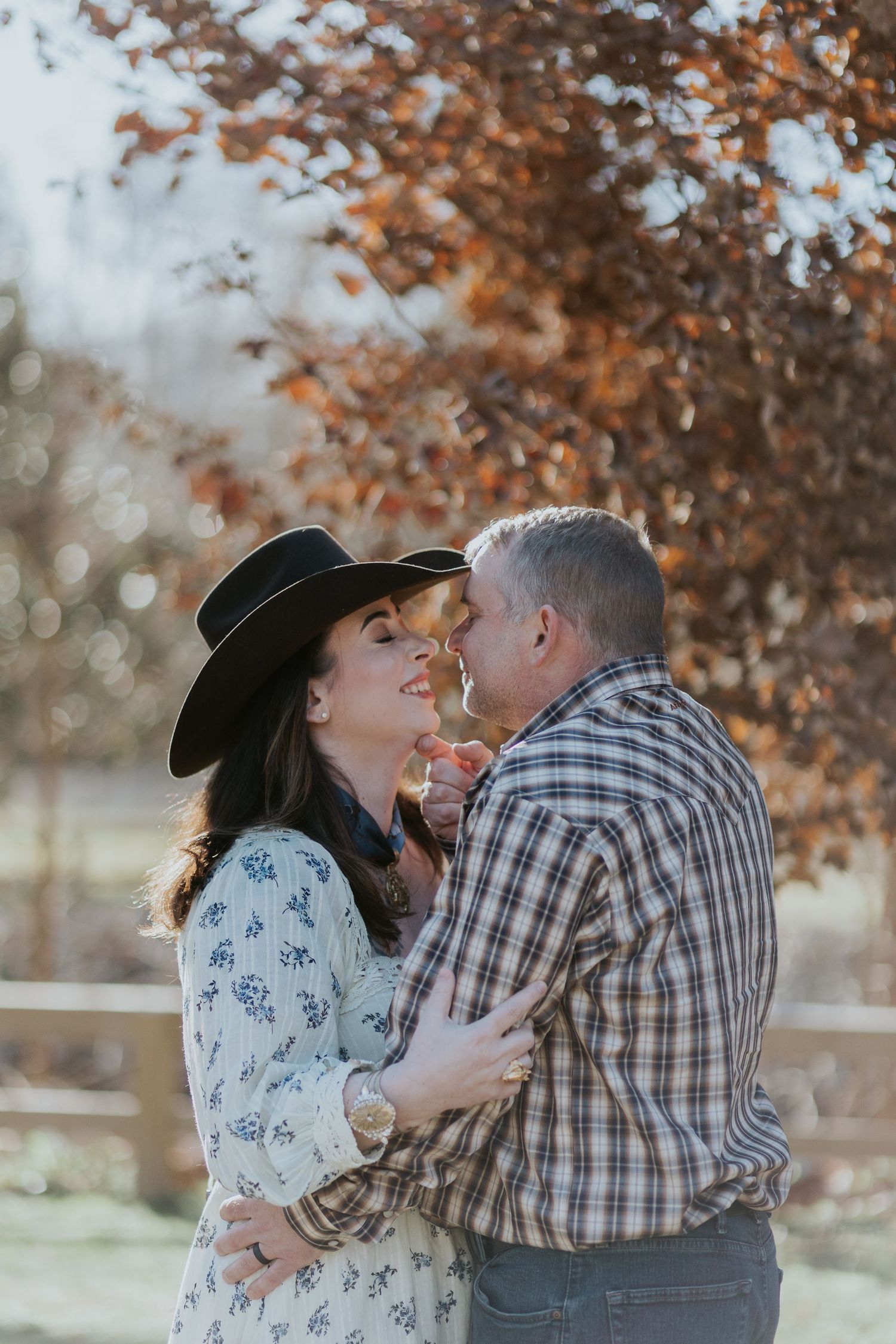 Candid moment between couple in Auburn, Alabama captured with an emotional, documentary style