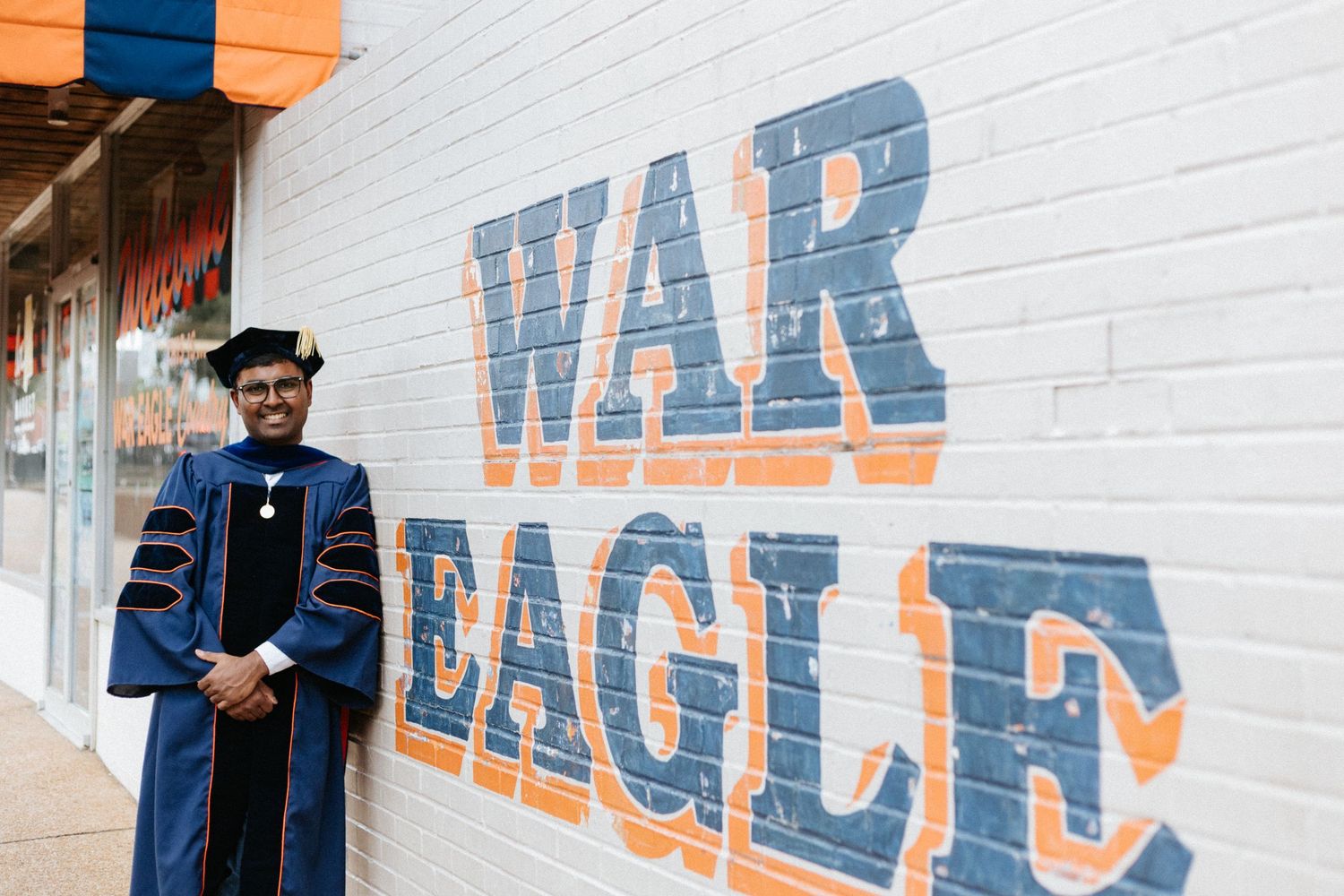 Candid moment between couple in Auburn, Alabama captured with an emotional, documentary style