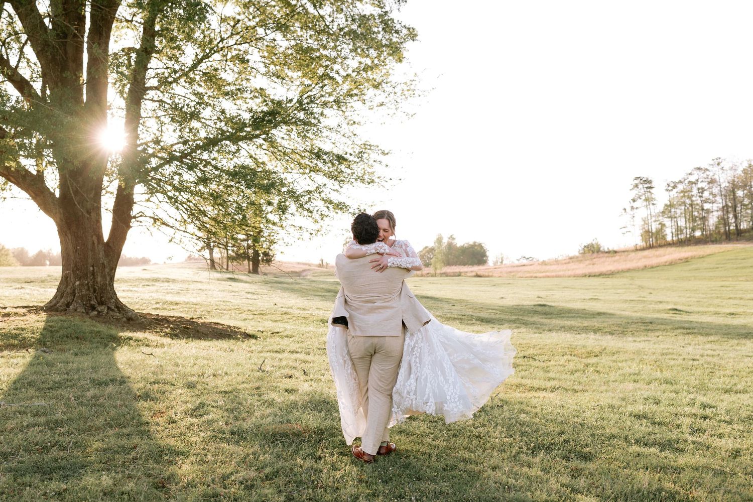 Wedding ceremony moment in Auburn, Alabama capturing emotional vows with natural, candid photography