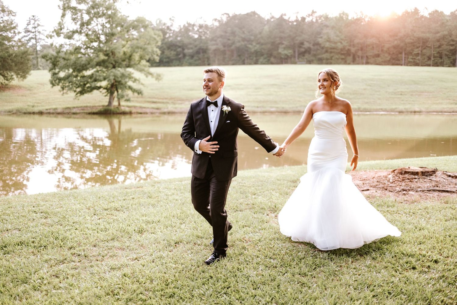 Wedding ceremony moment in Auburn, Alabama capturing emotional vows with natural, candid photography