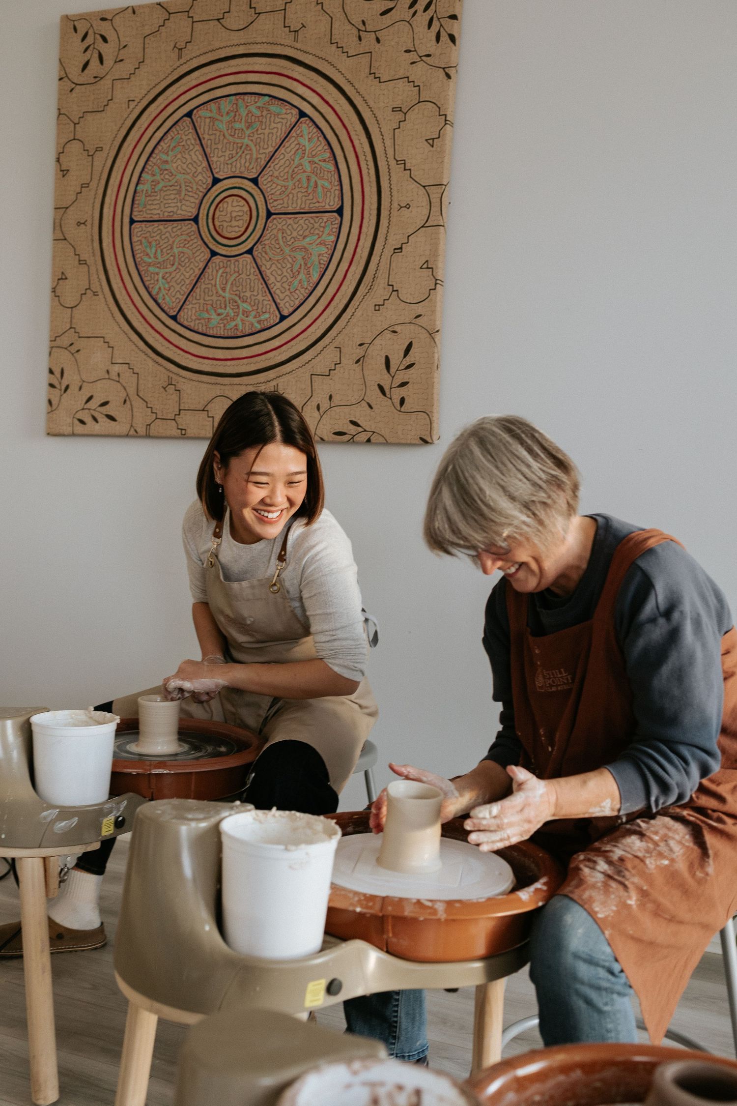 Still Point Pottery branding shoot showing natural light and editorial tones.