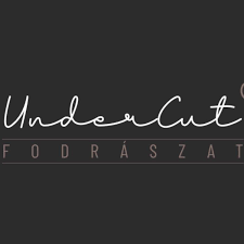 Undercut Fodraszat hair salon logo in white cursive script on a dark grey background.