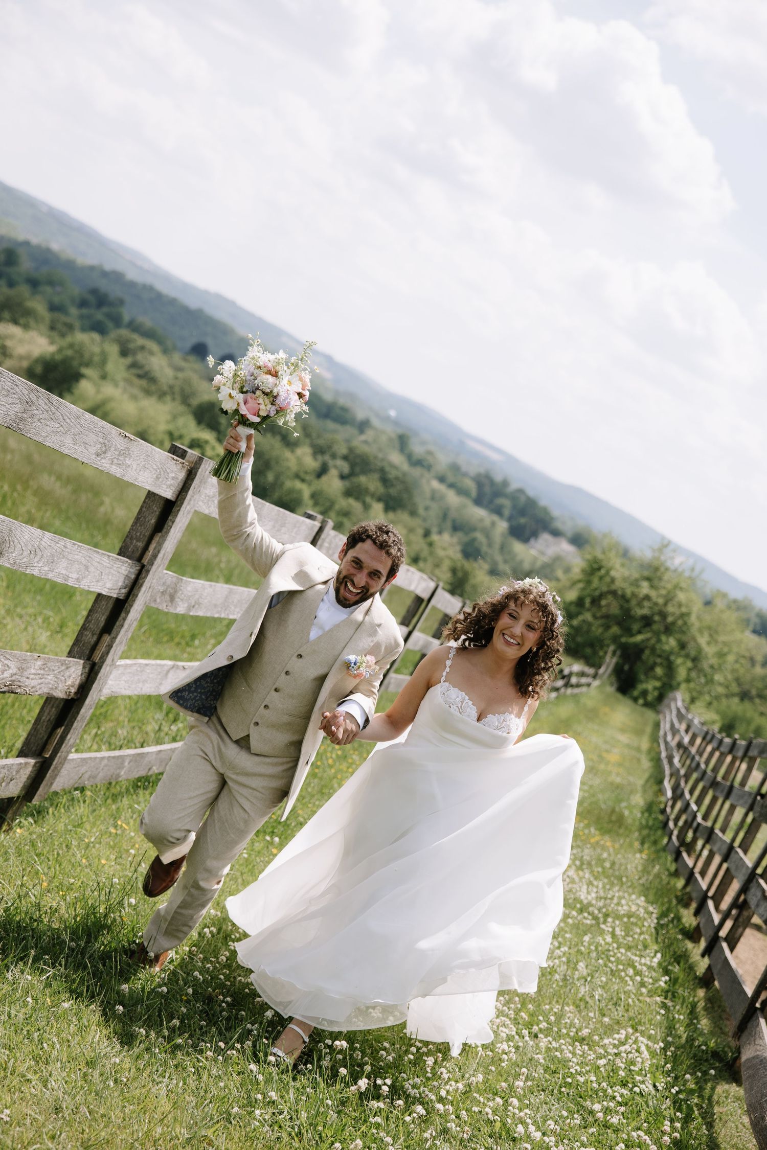 Bride and groom portrait inside the glass Rotunda at Lauxmont Farms wedding venue overlooking the Susquehanna River.
