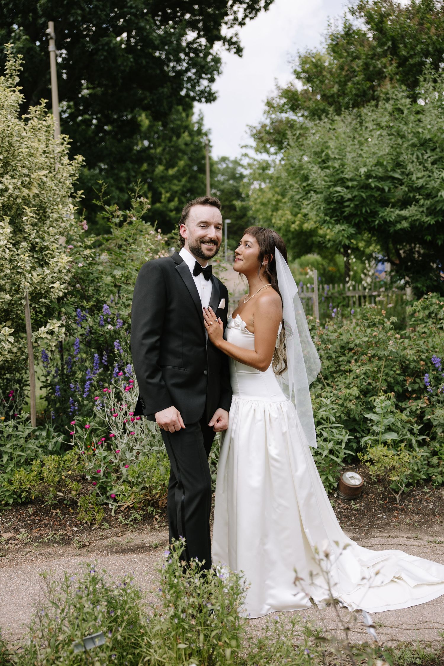 Philadelphia wedding photographer capturing a joyful bride and groom during romantic wedding portraits in Pennsylvania.