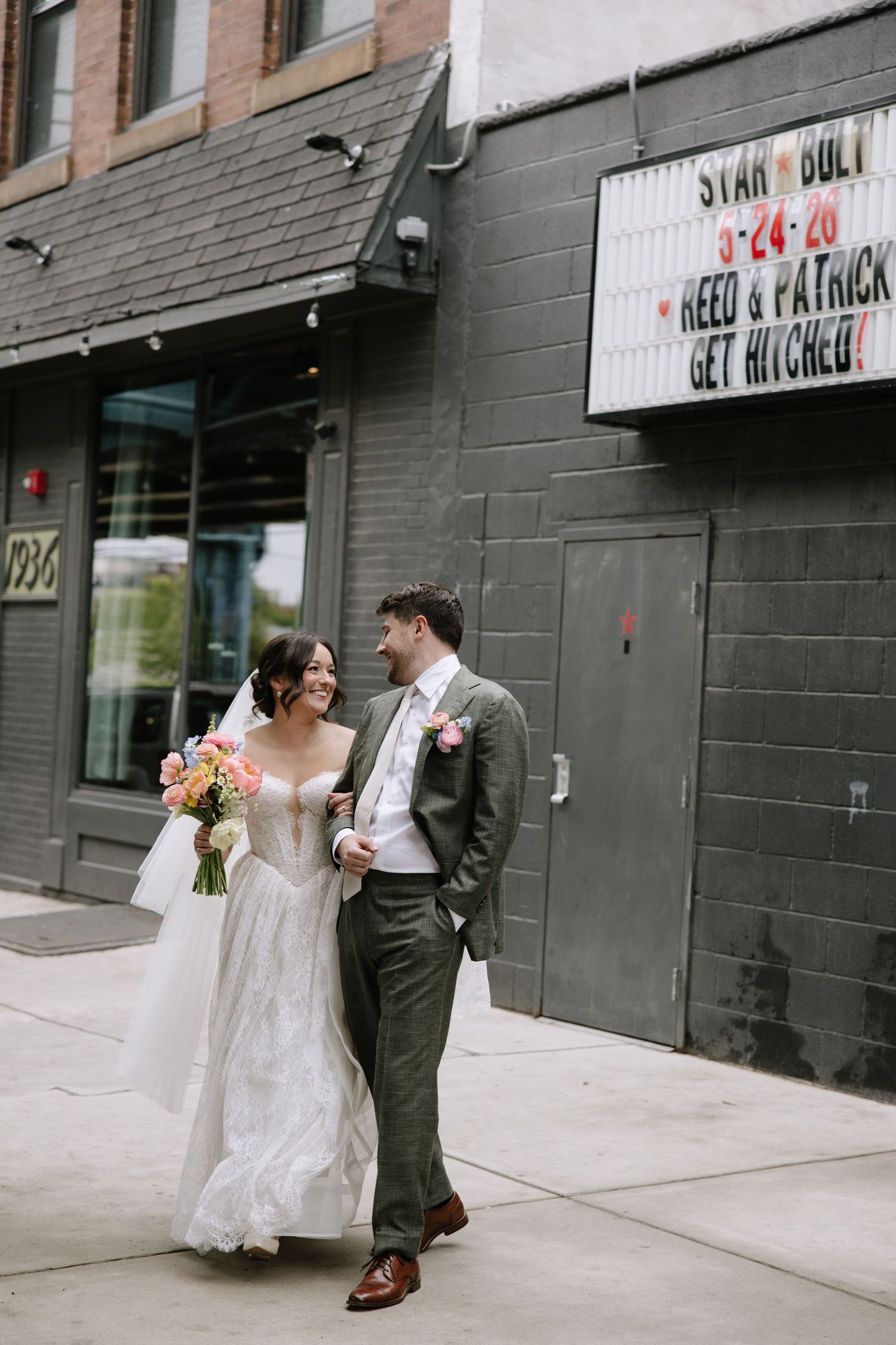Philadelphia wedding photographer capturing a joyful bride and groom during romantic wedding portraits in Pennsylvania.