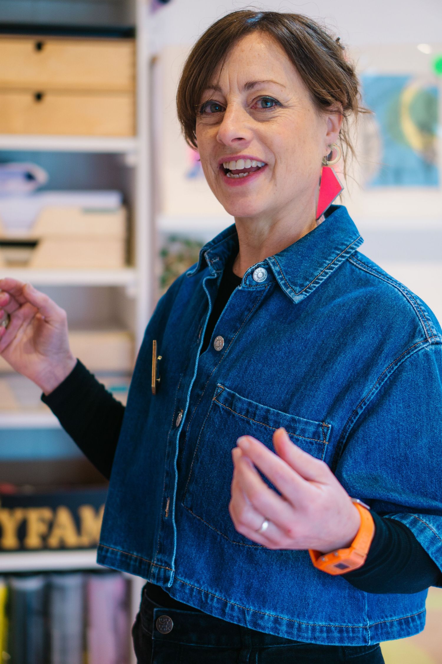 Bruton based printer jo Norman, talks about her work during her shoot with Felicity billen