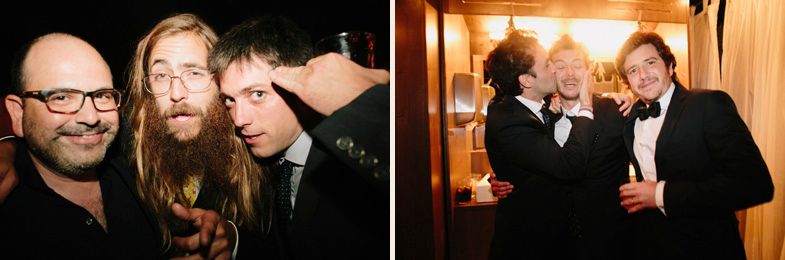 Candid party photos of guests socializing at a formal evening celebration.