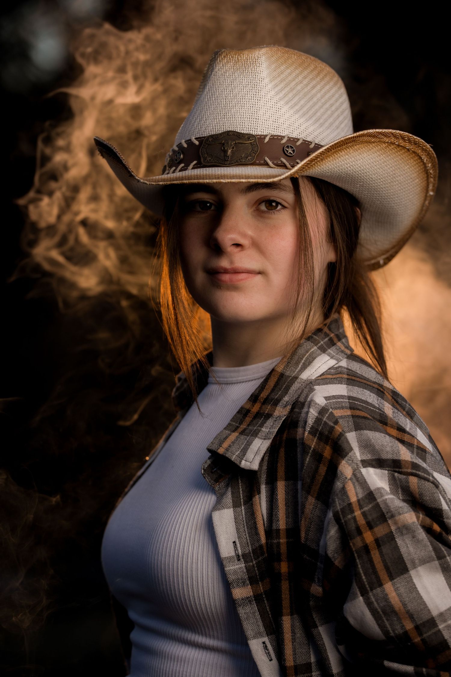 Country western style portrait.
