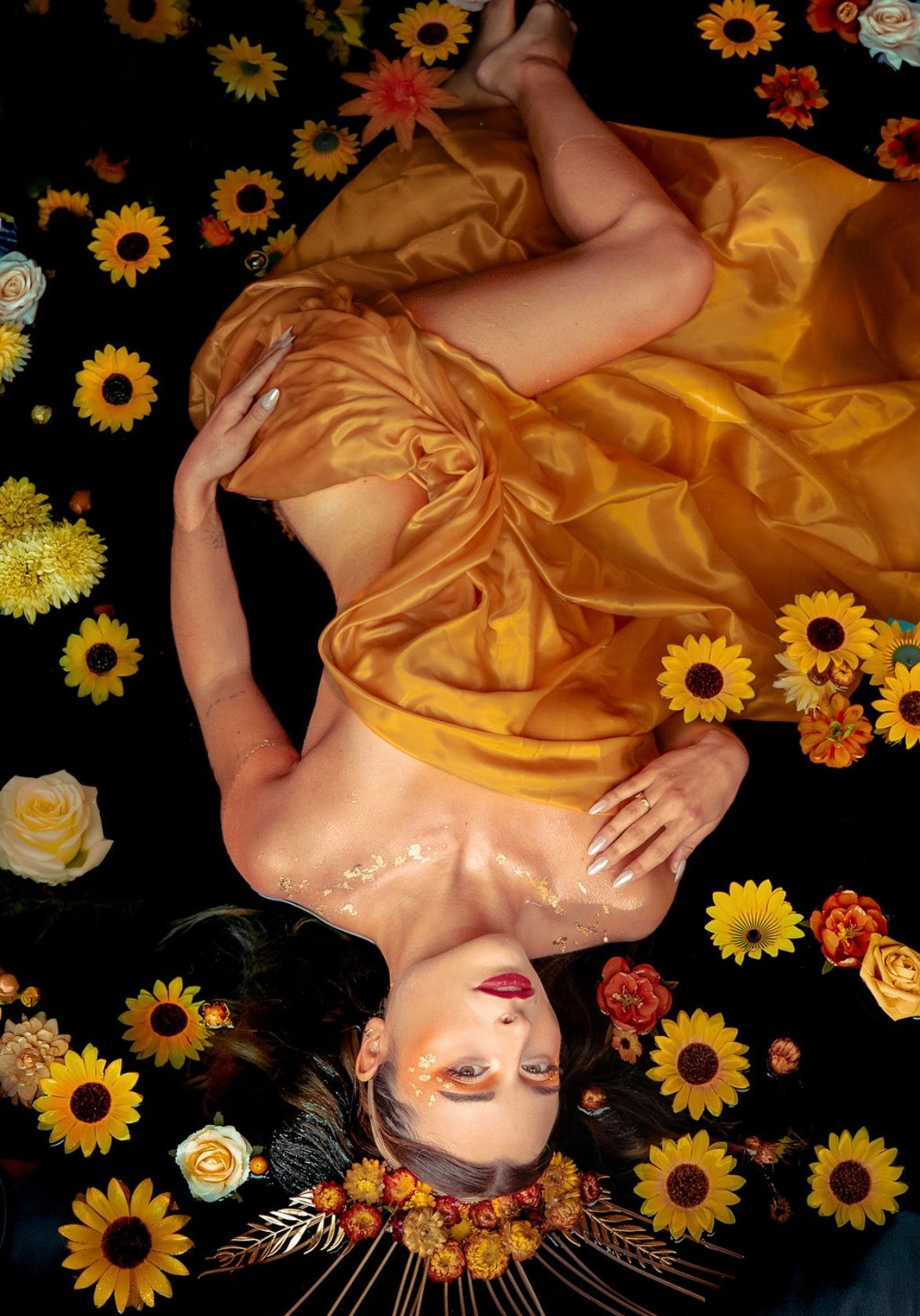 model photo studio piscine tournesol