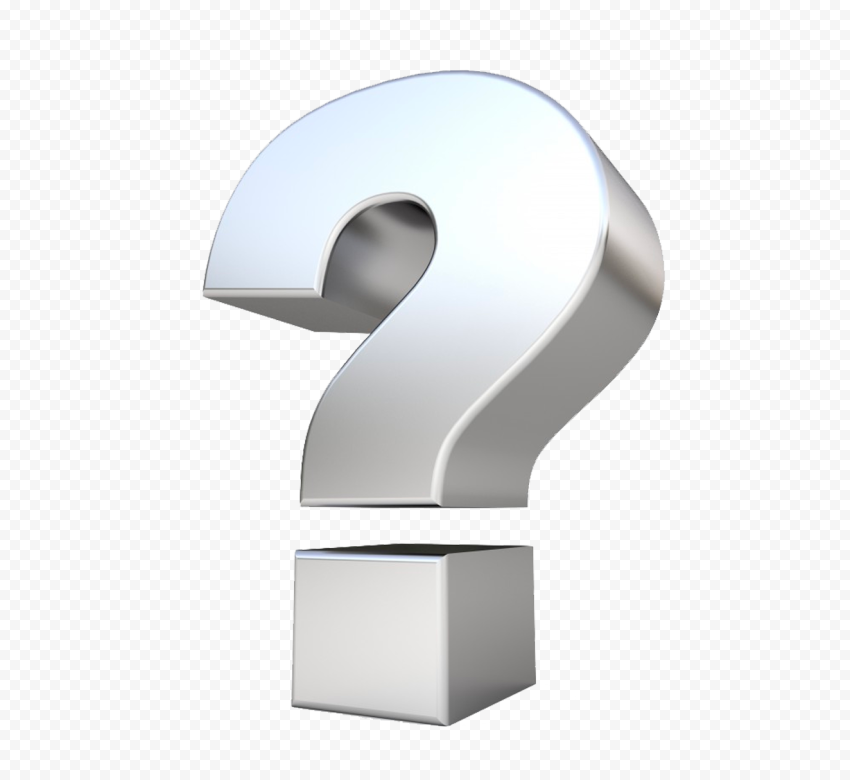 Three dimensional white question mark symbols arranged in a row on a light background.