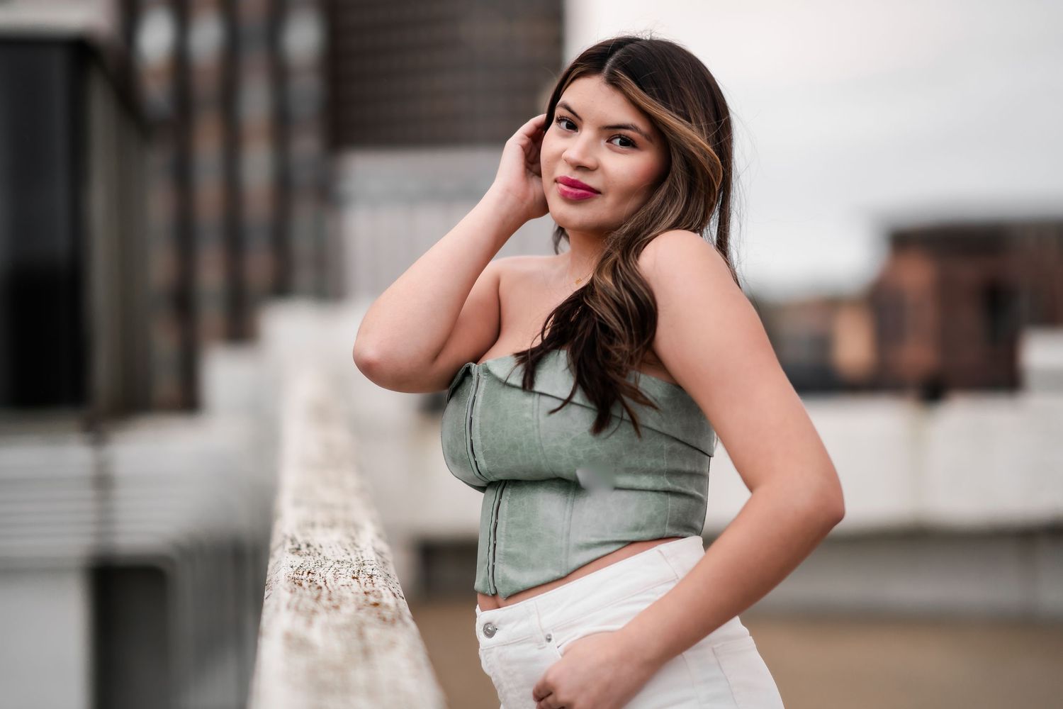 Capture senior portraits, Parking ramp in downtown Saint Paul with Juve Photography. Unique, personalized session.