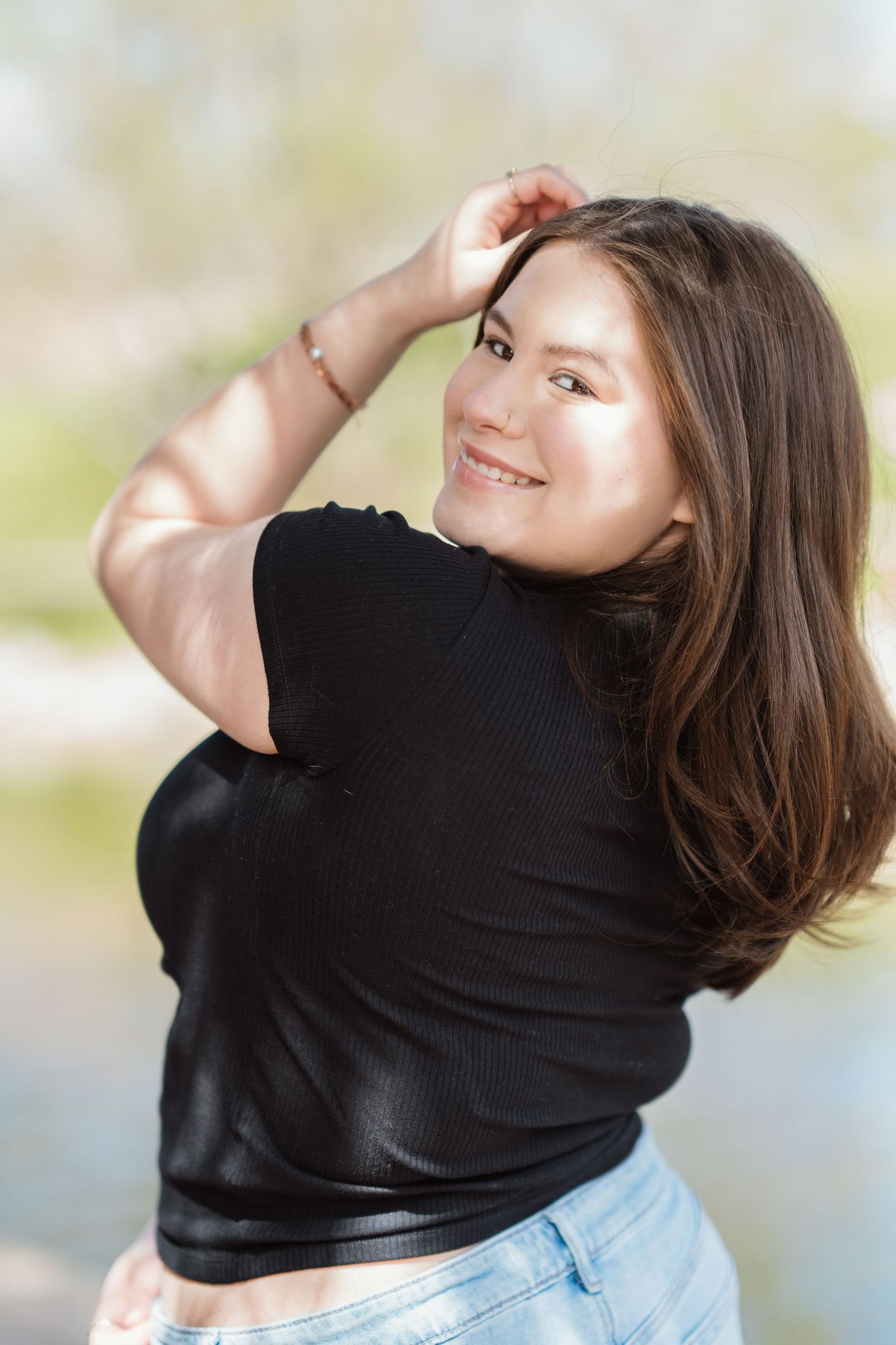Senior photo of Bianca at Centennial Lakes in Edina, MN by JuvePhotography – natural, vibrant portraits in the Twin Cities.