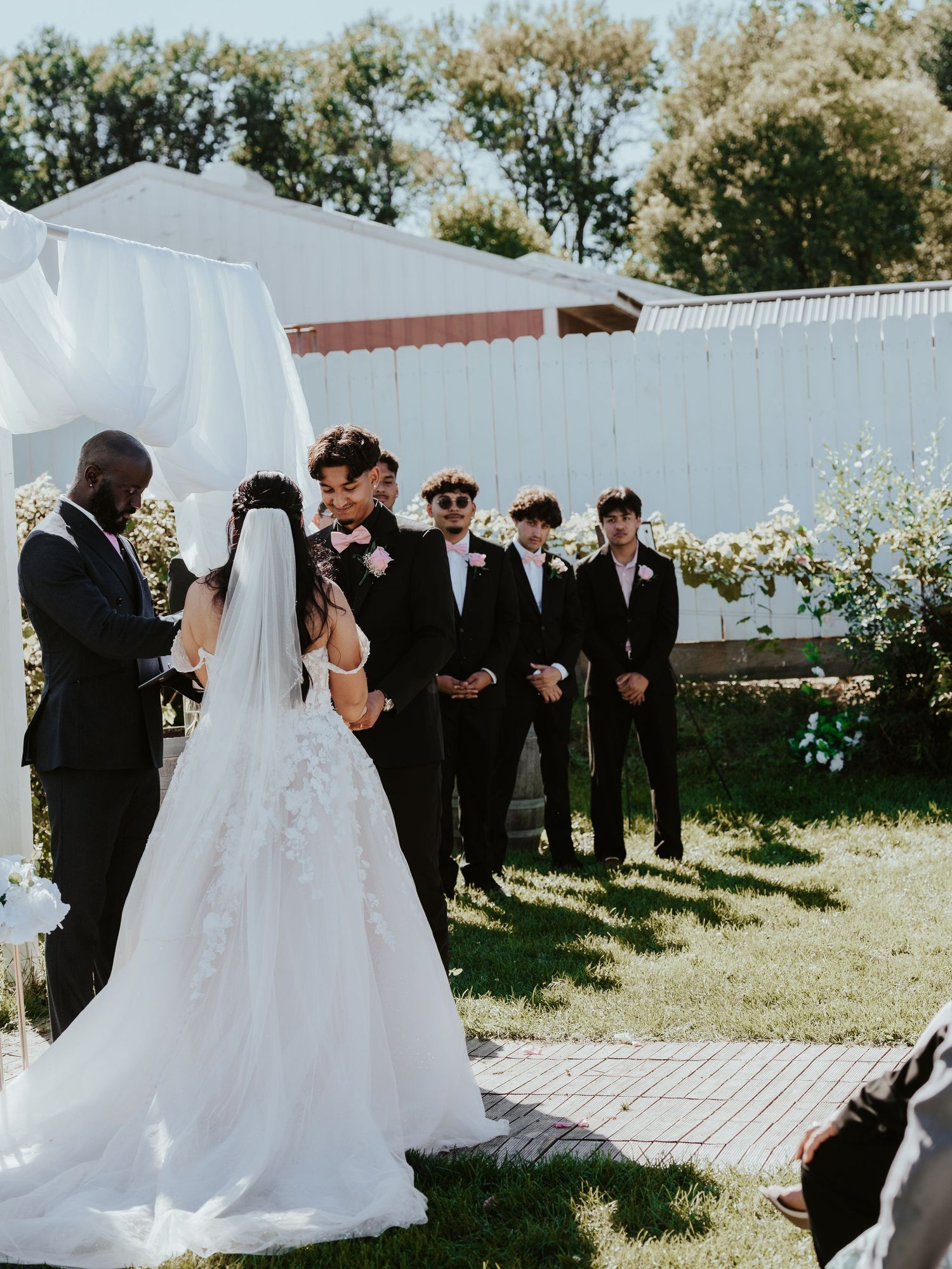 Summer vinyard wedding vows, Next Chapter Winery, New Prague Minnesota image by Juve Photography