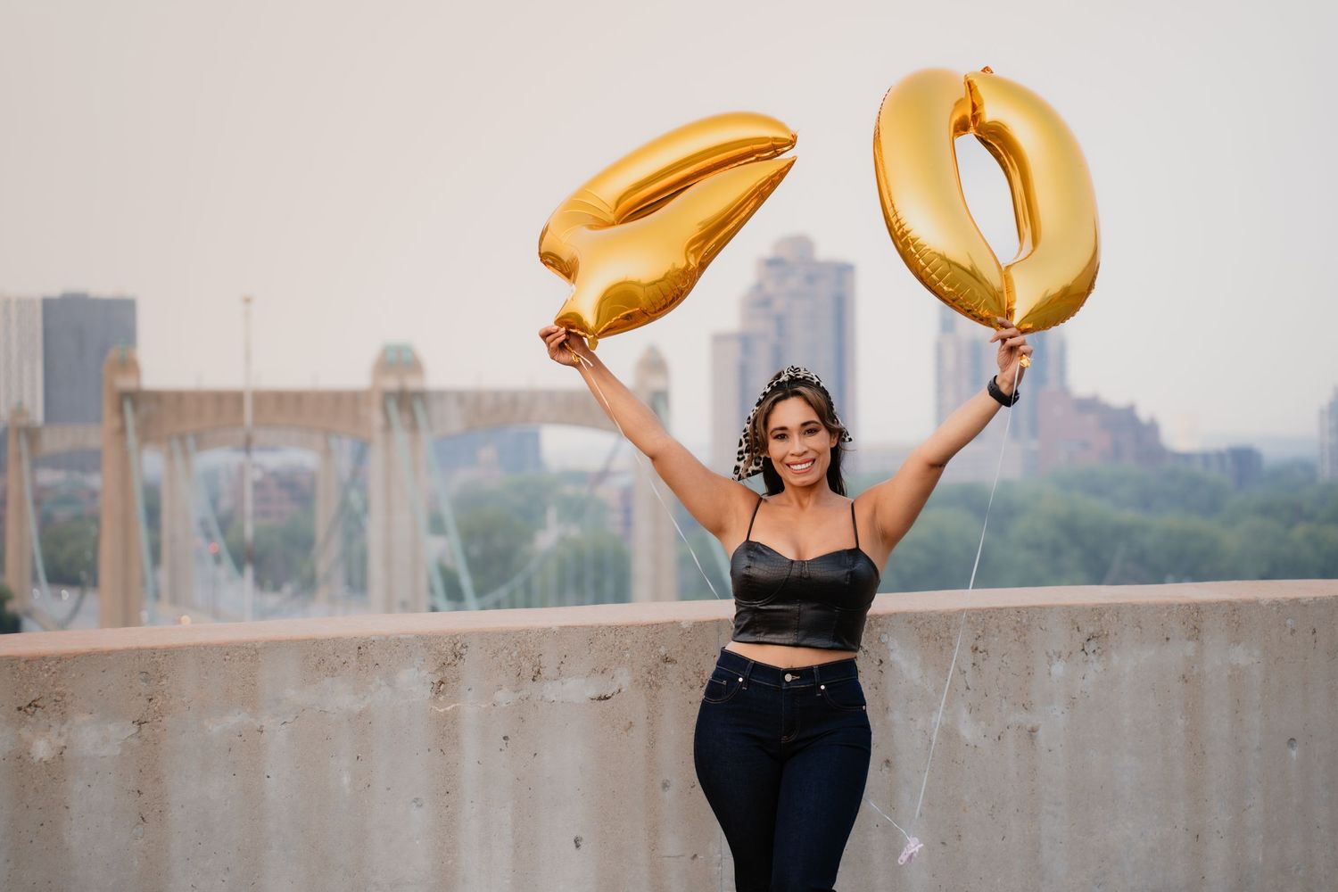Celebrate your Birthday with a Photo Session- Parking Lot in downtown Minneapolis, Minnesota. Photo by Juve Photography