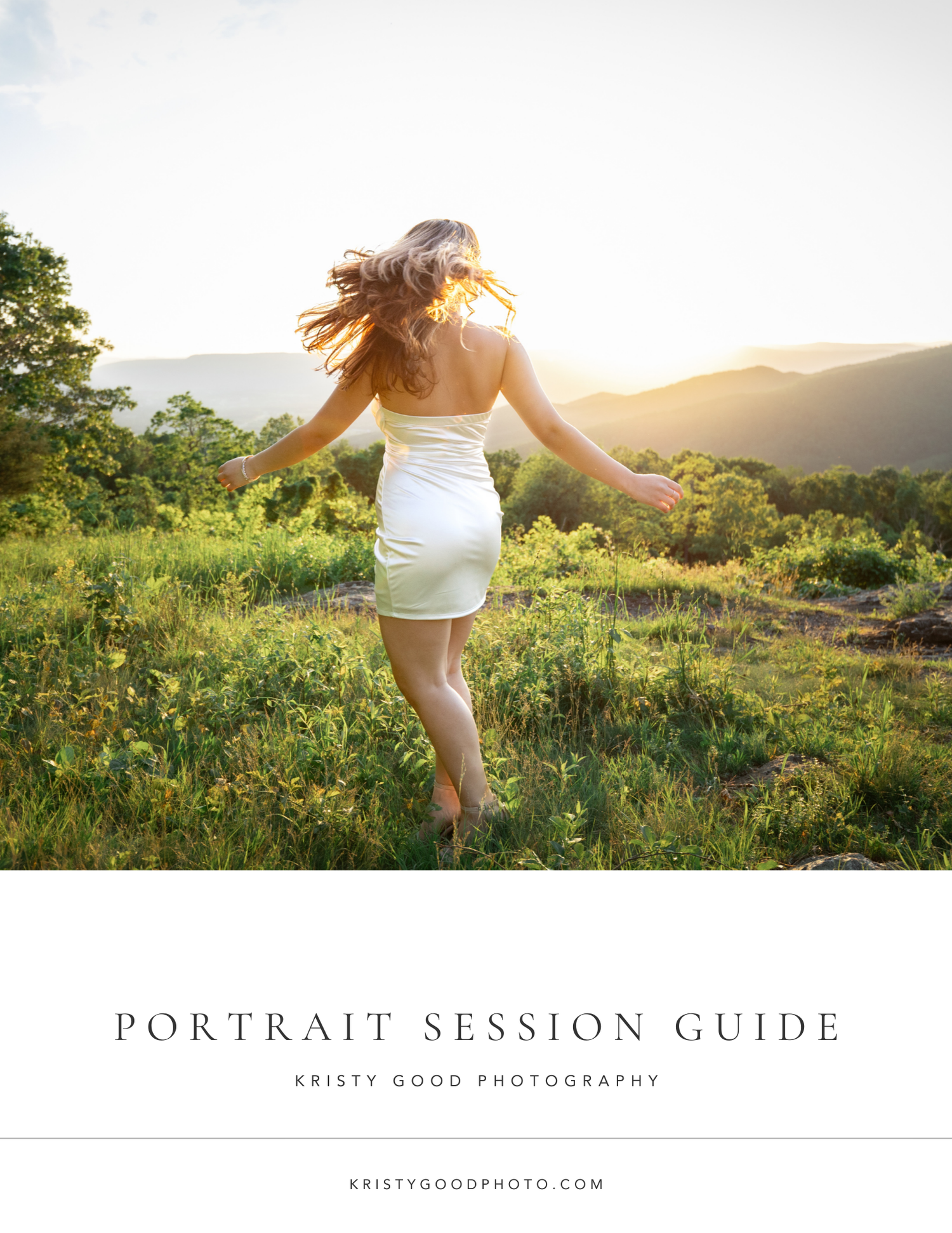 A person in a white dress twirls joyfully in a sunlit meadow of wildflowers during golden hour.