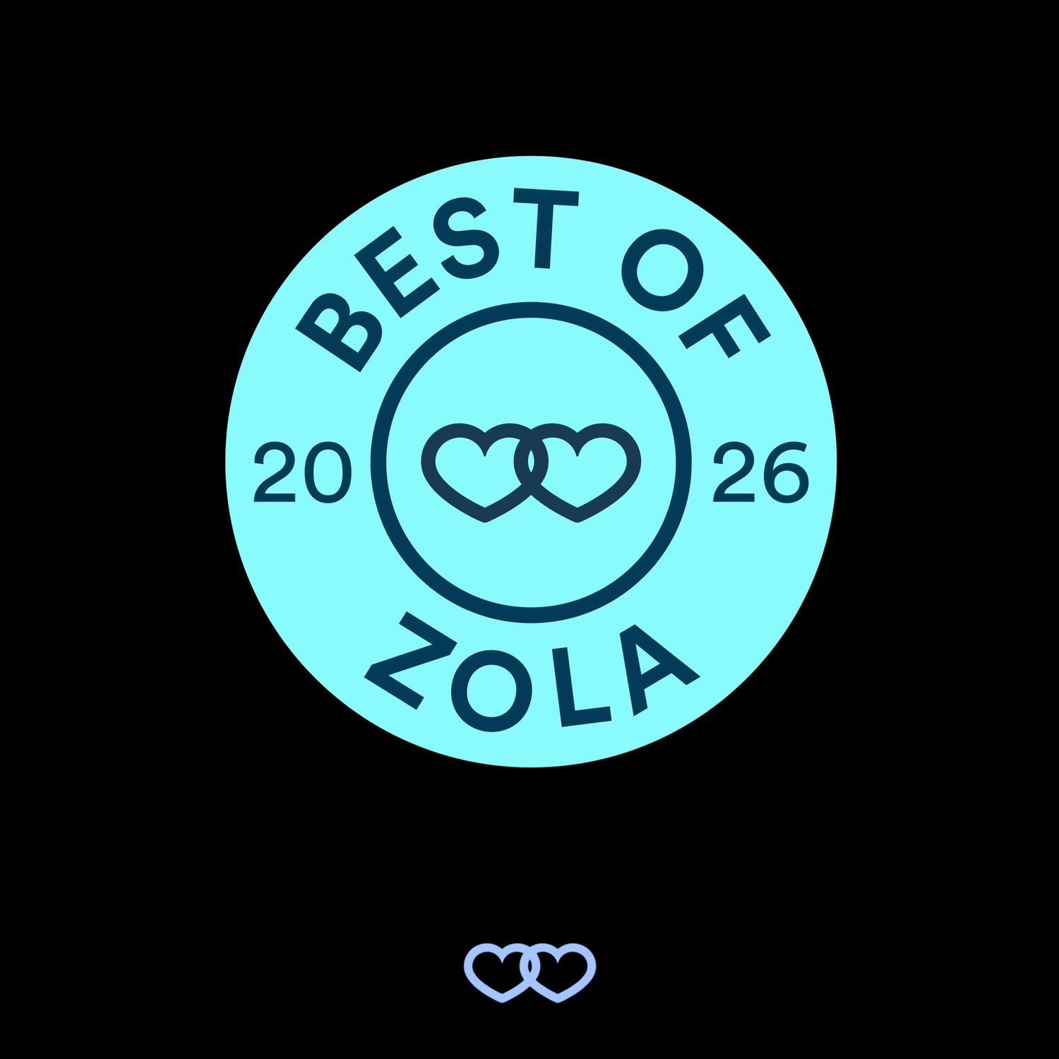 A series of blue circular logos with text 'BEST OF' and '2026' arranged horizontally showing a brand identity design.