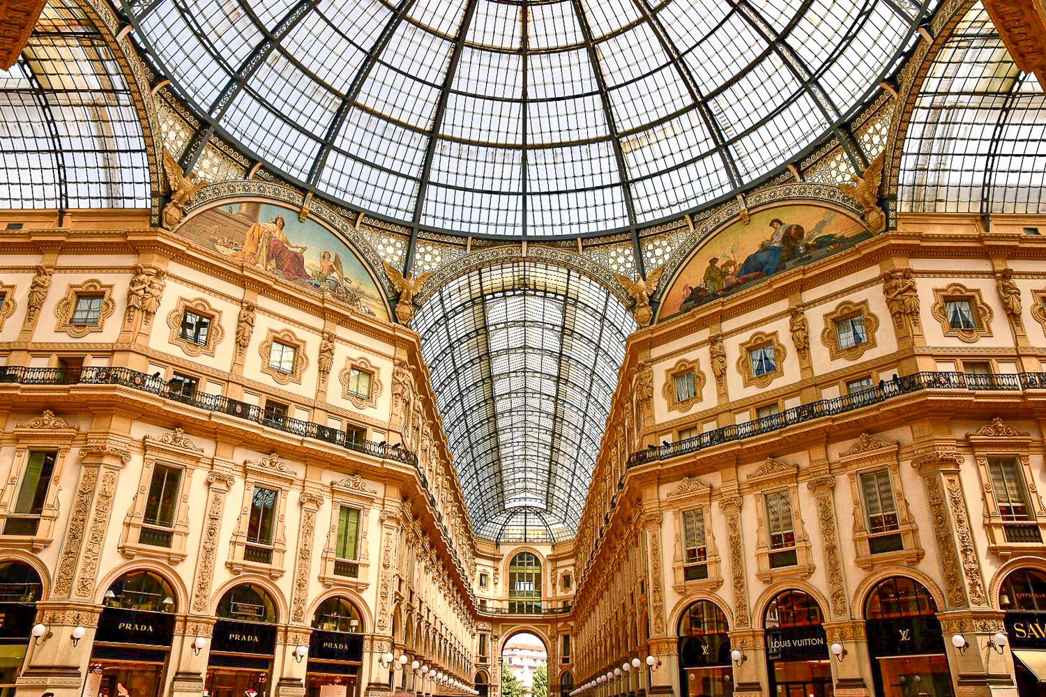 Verrière de la galerie Vittorio Emanuele II à Milan